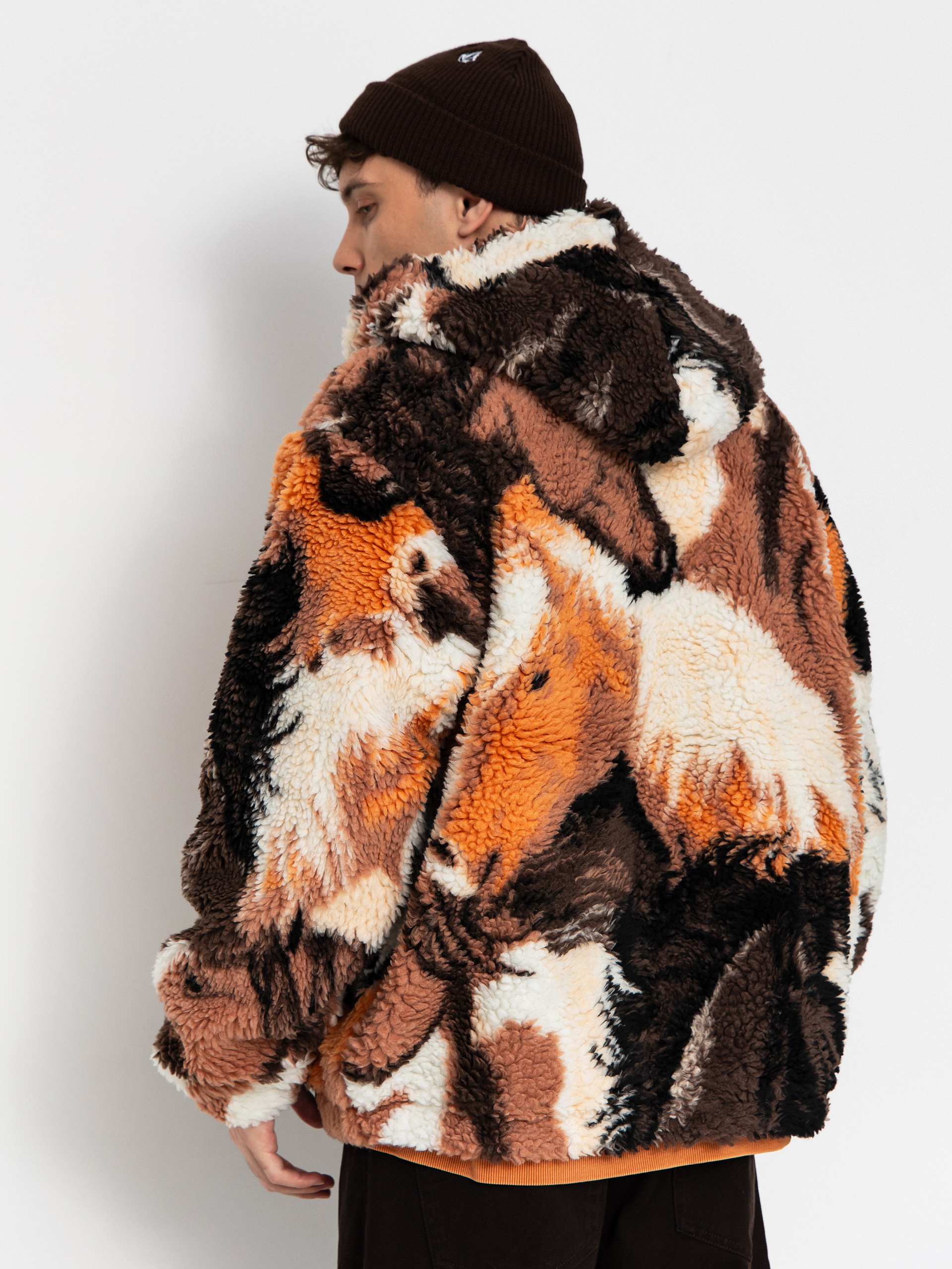 Pánský Fleecová mikina OBEY Obey Horses Sherpa (brown multi)