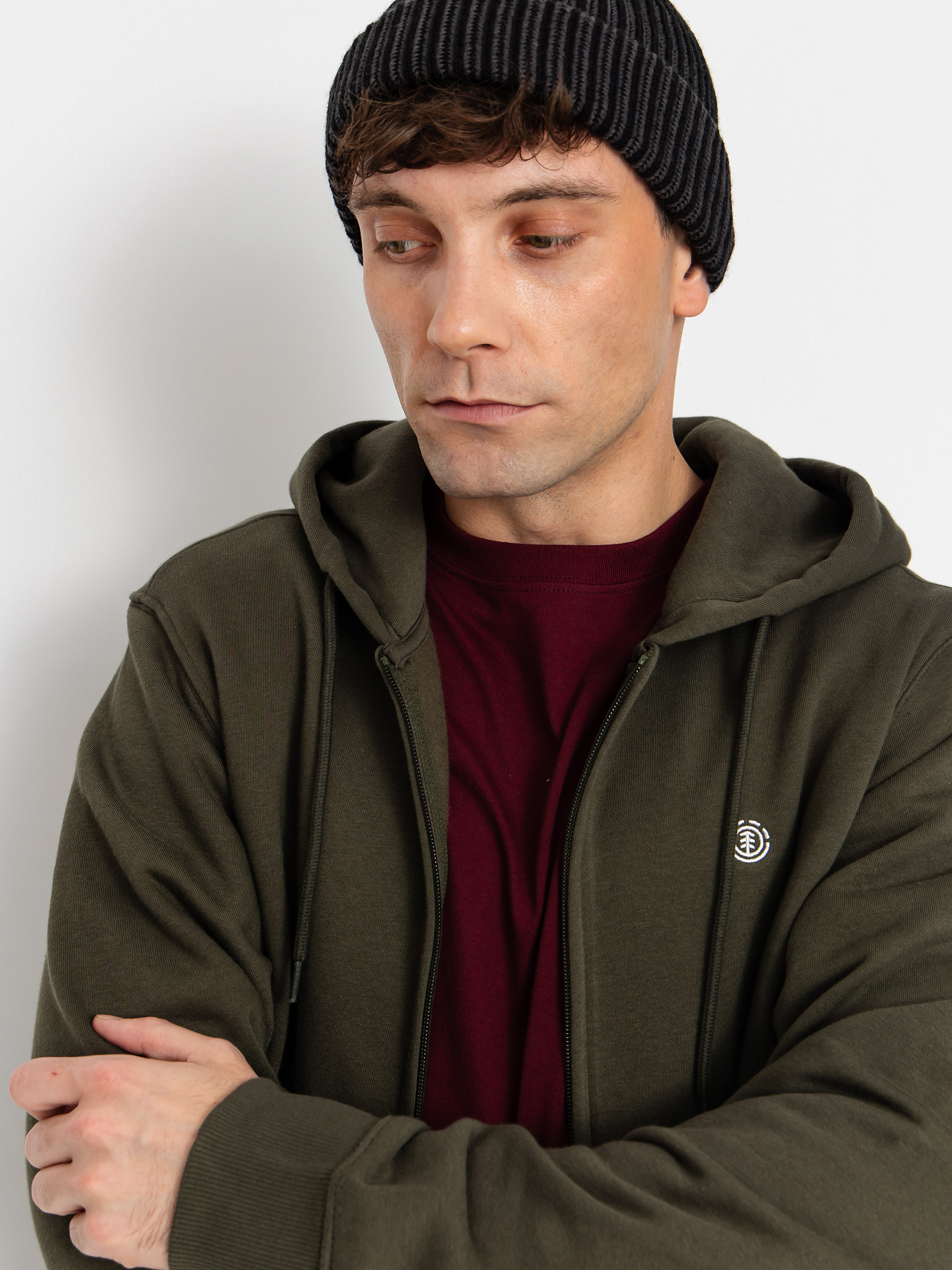 Mikina s kapucí Element Icon Embroidery ZHD (forest night)