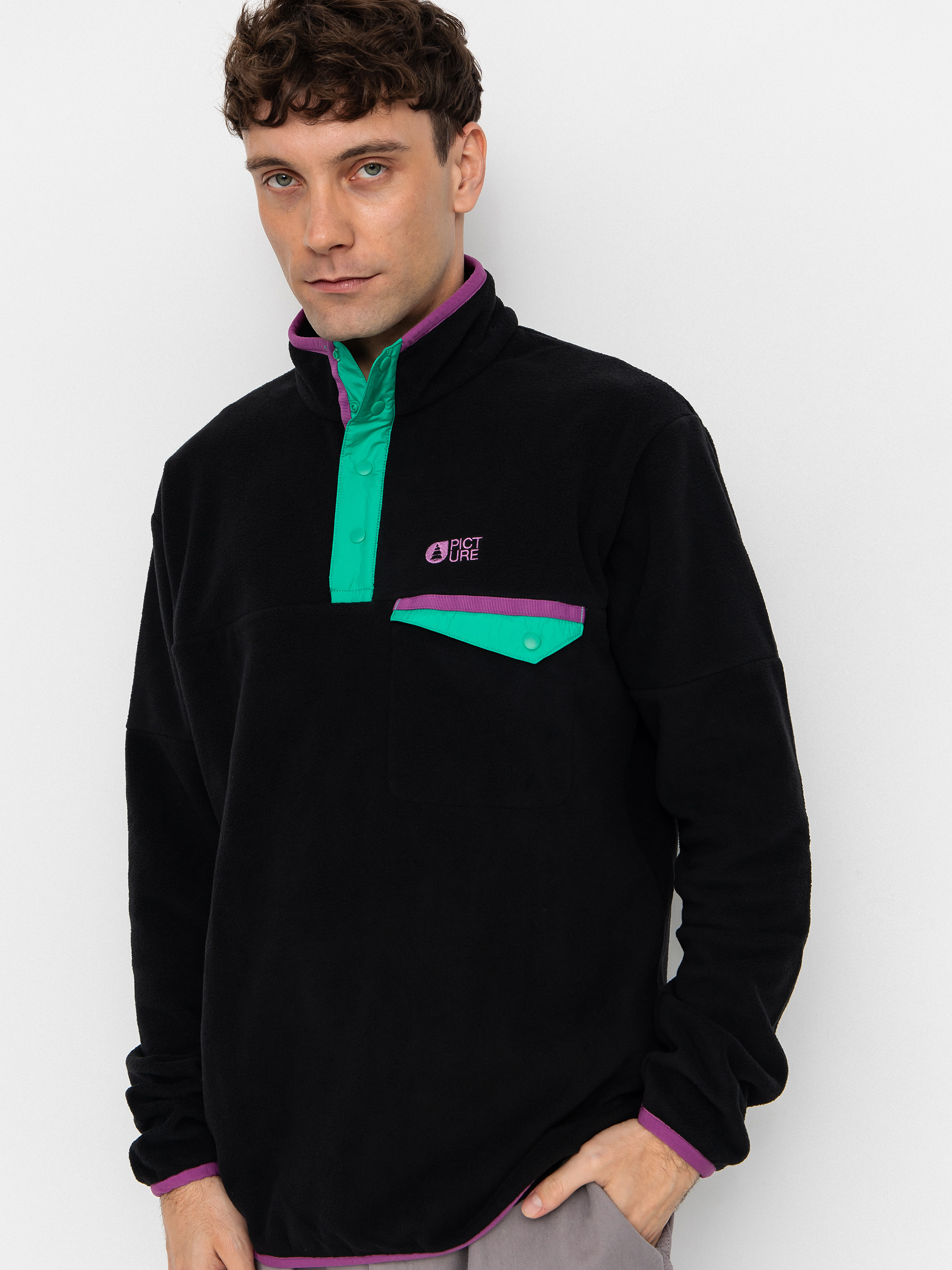 Fleecová mikina Picture Arcca 1/4 Zip (black)