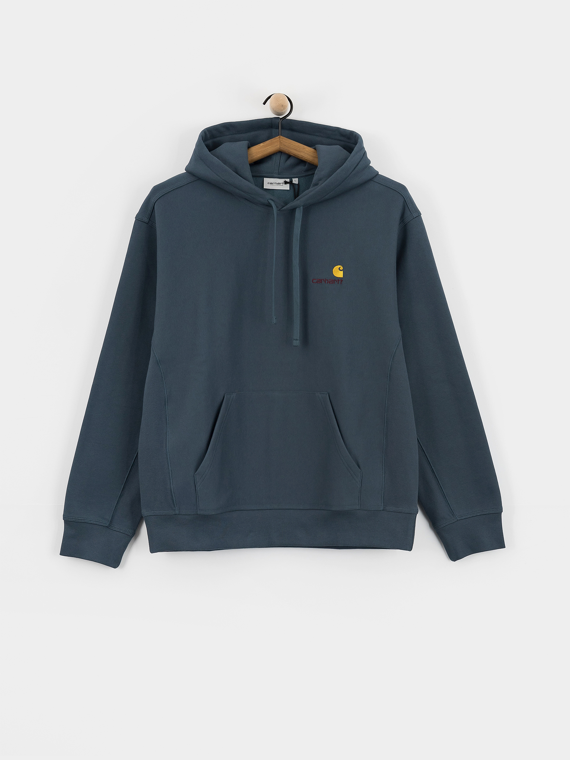 Mikina s kapucí Carhartt WIP American Script HD (office blue)