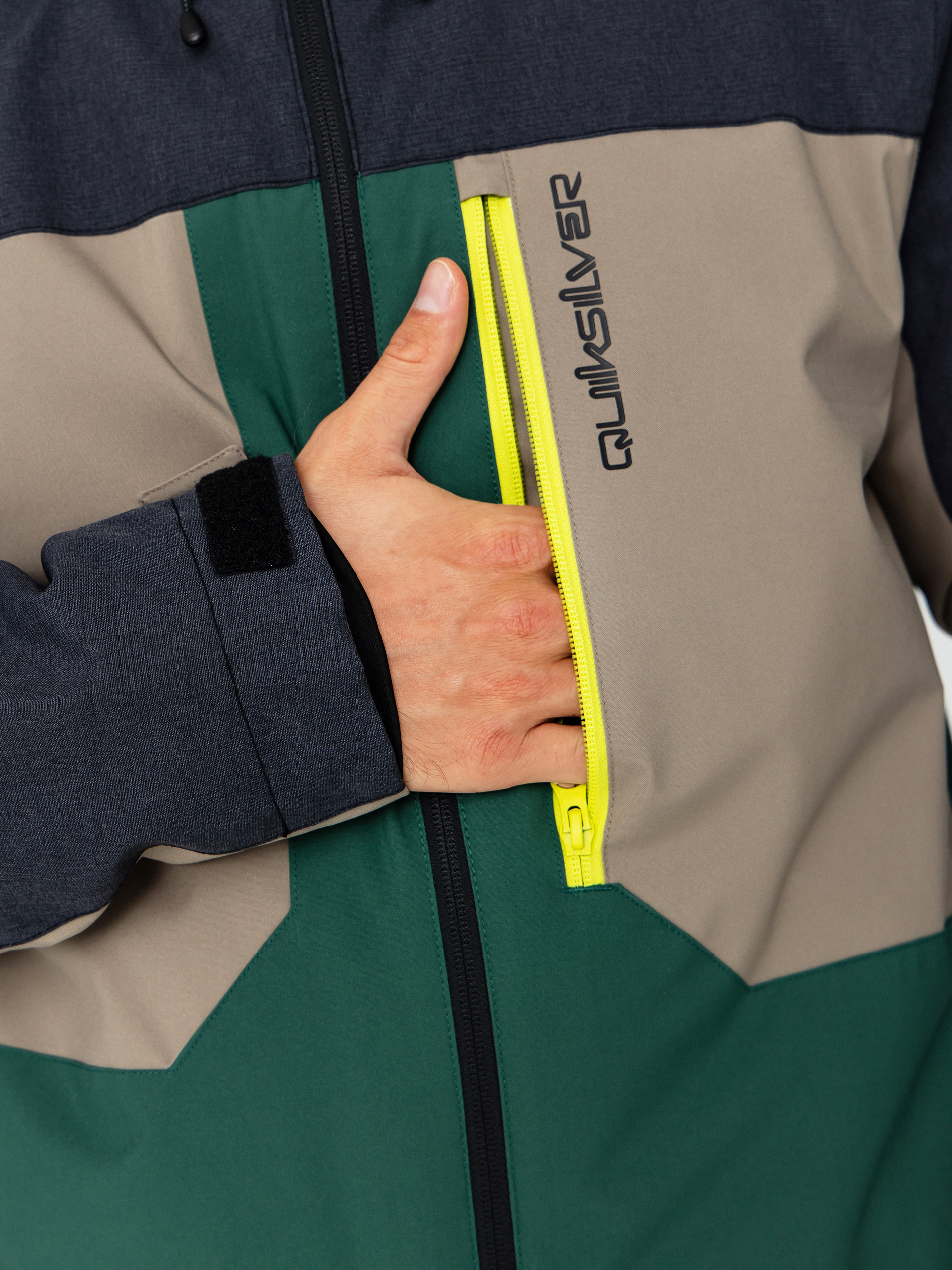 Pánská Snowboardová bunda Quiksilver Dawson (trekking green)