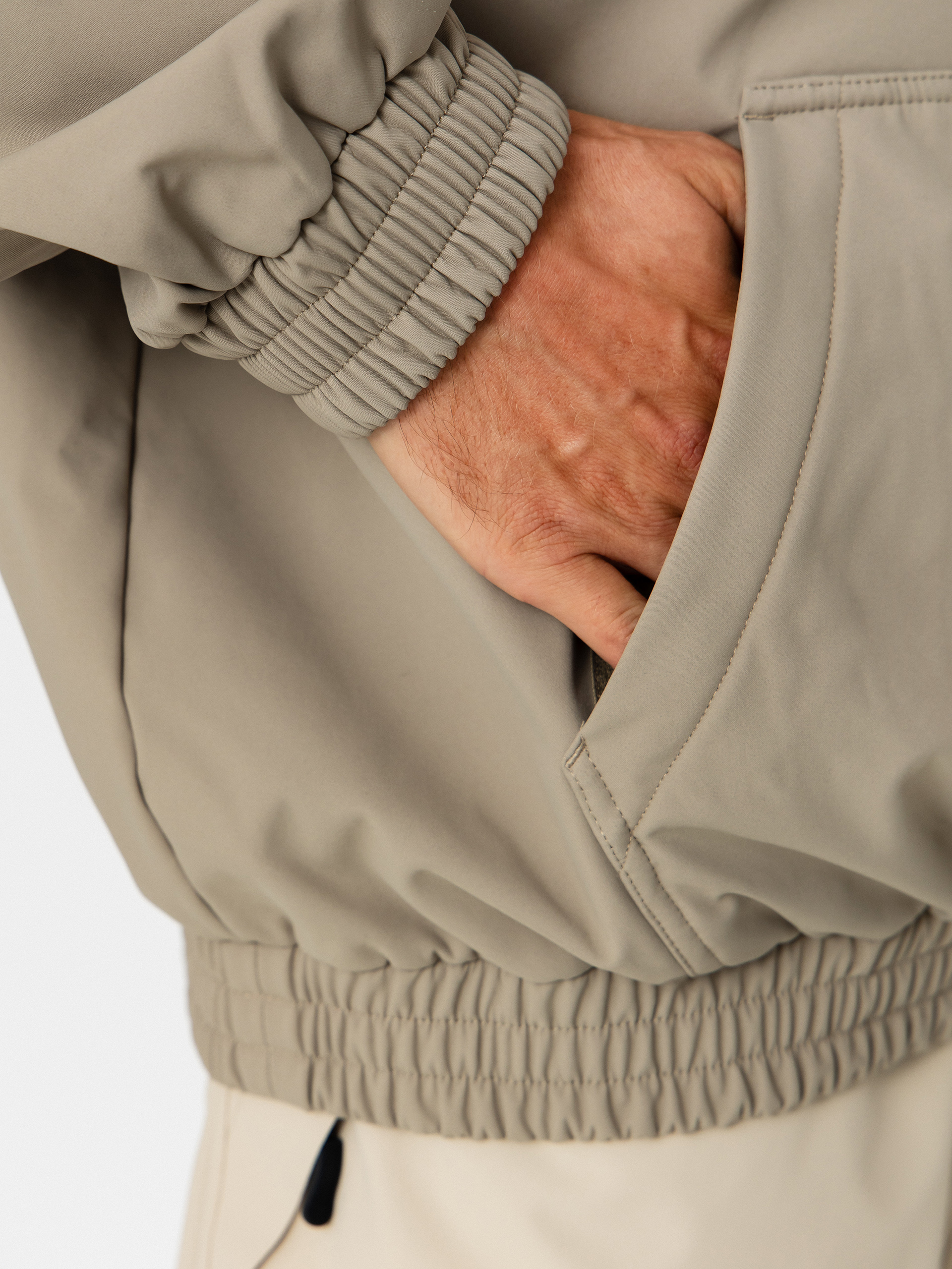 Pánská Snowboardová bunda Beyond Medals Softshell Hoodie (beige)