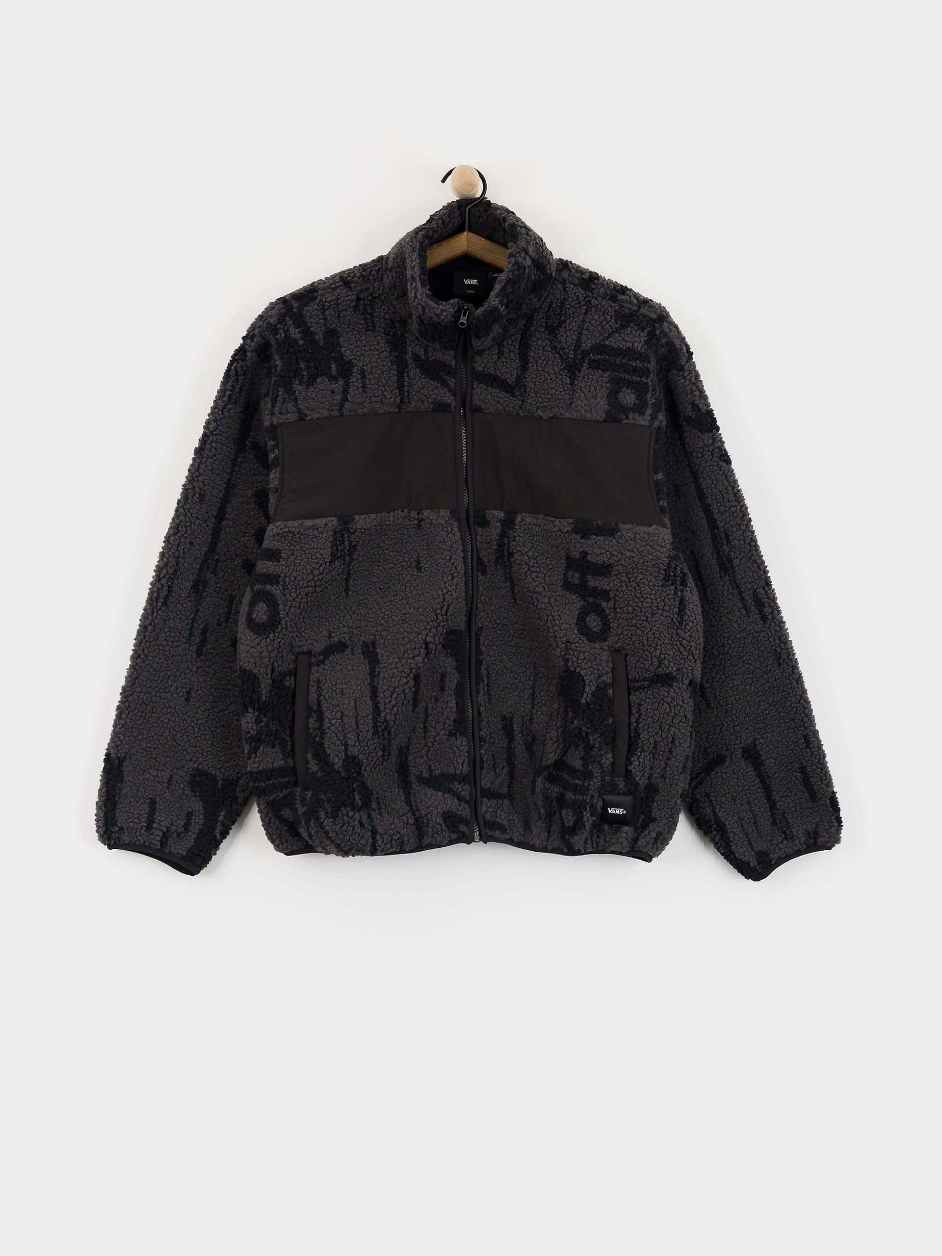 Pánský Fleecová mikina Vans Stiller Sherpa Full Zip (asphalt/black)