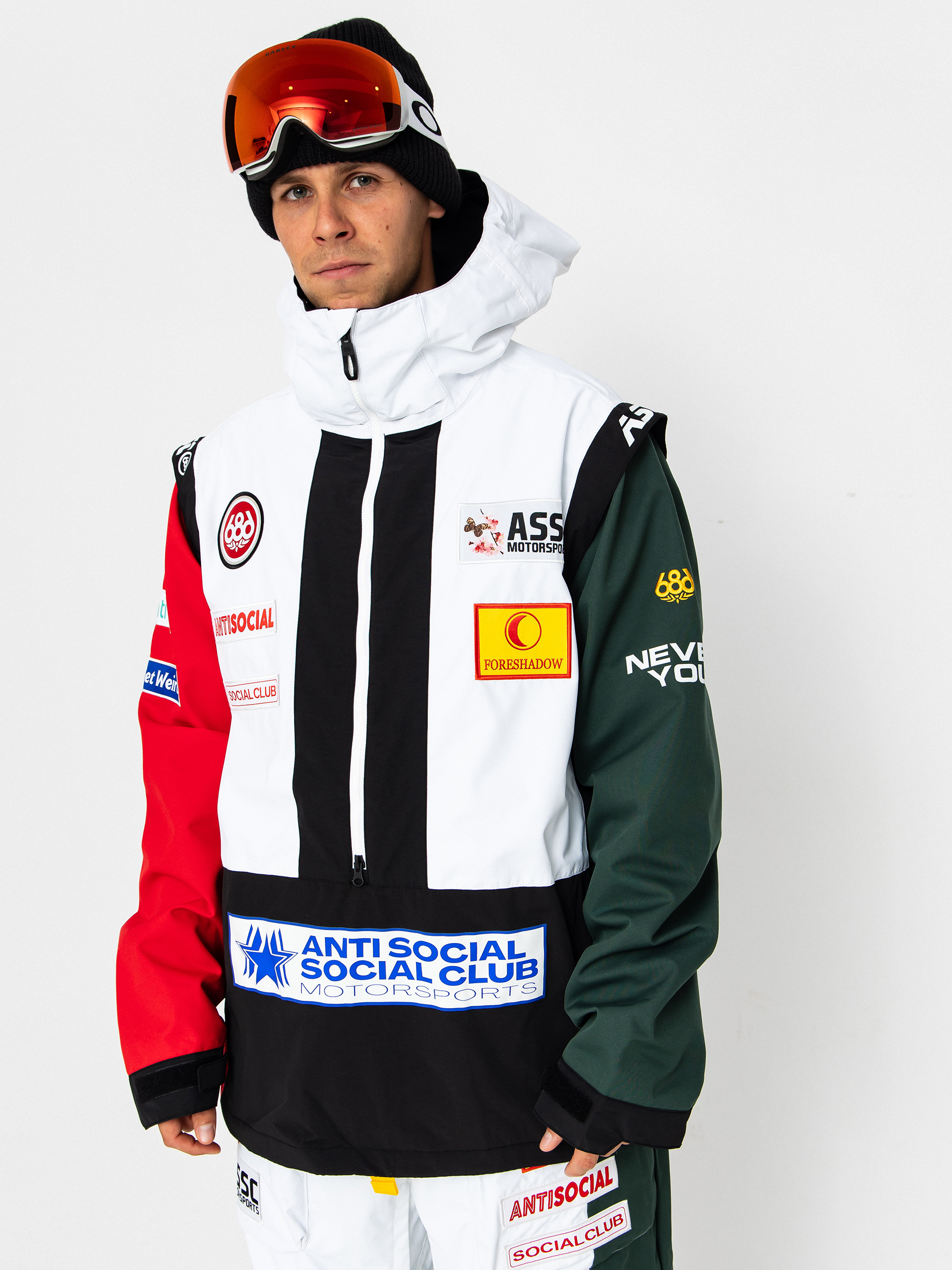 Pánská Snowboardová bunda 686 X ASSC F1 Anorak (assc white colorblock)