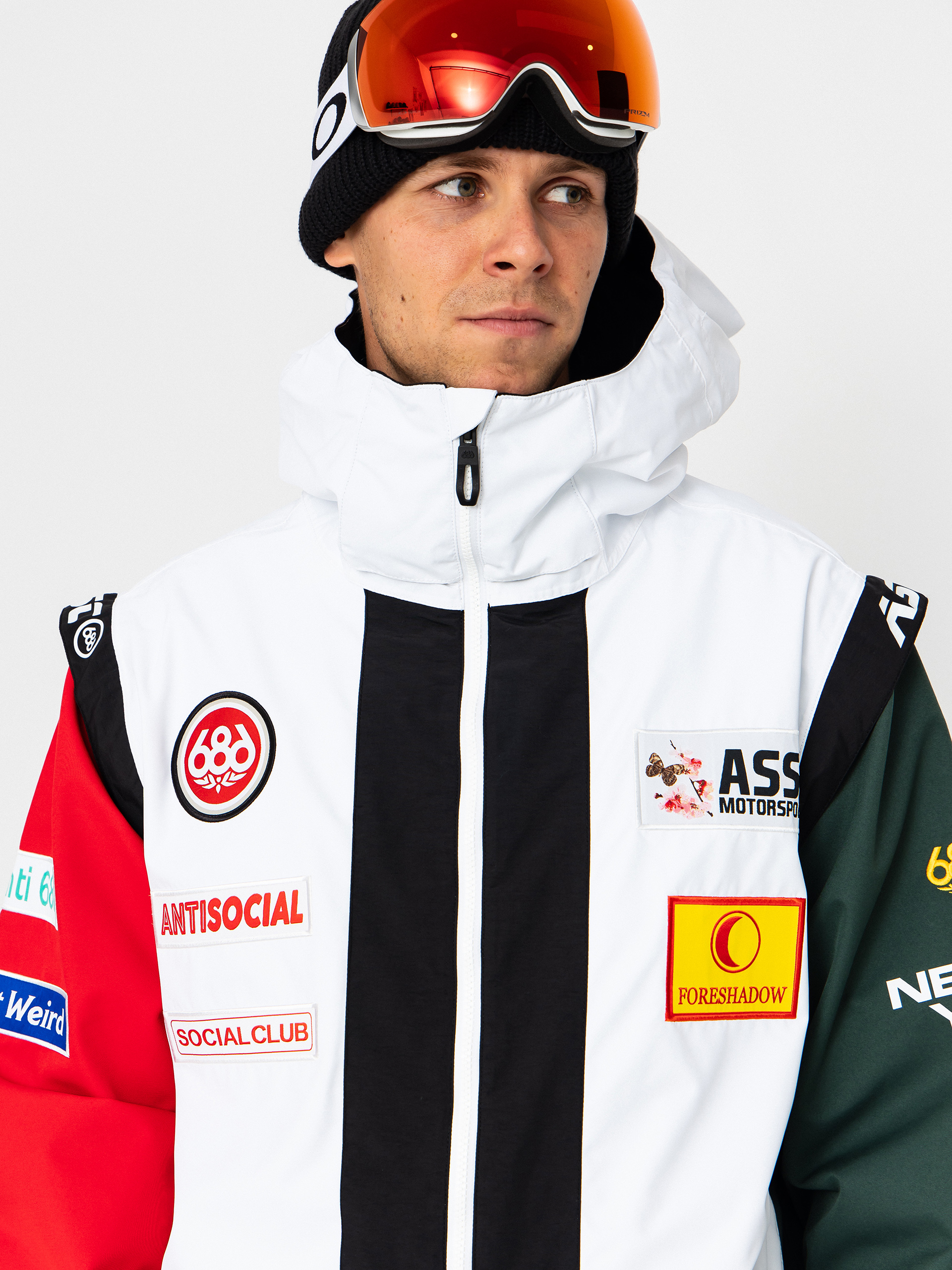 Pánská Snowboardová bunda 686 X ASSC F1 Anorak (assc white colorblock)