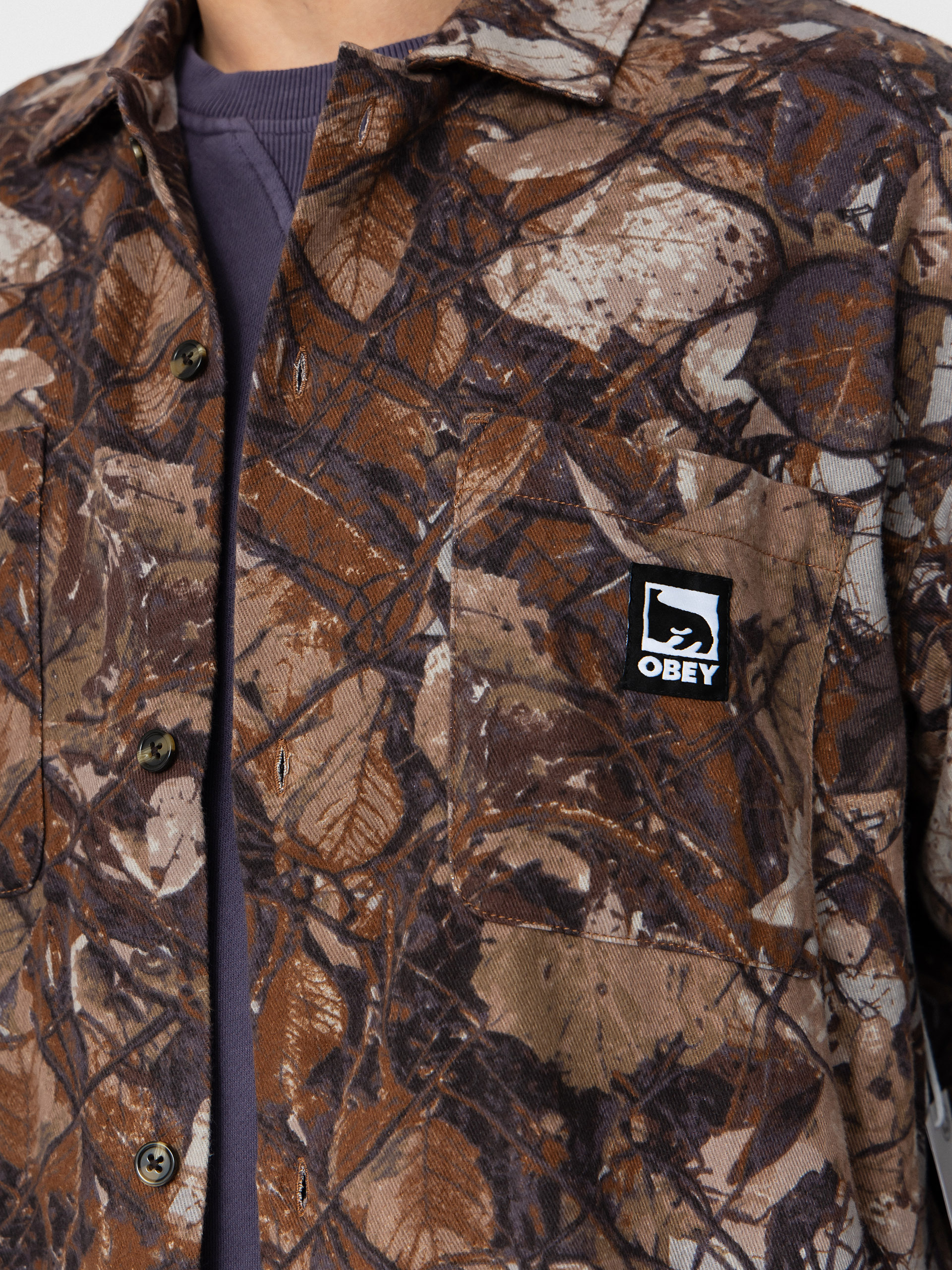 Košile OBEY Fence Camo (fence camo multi)