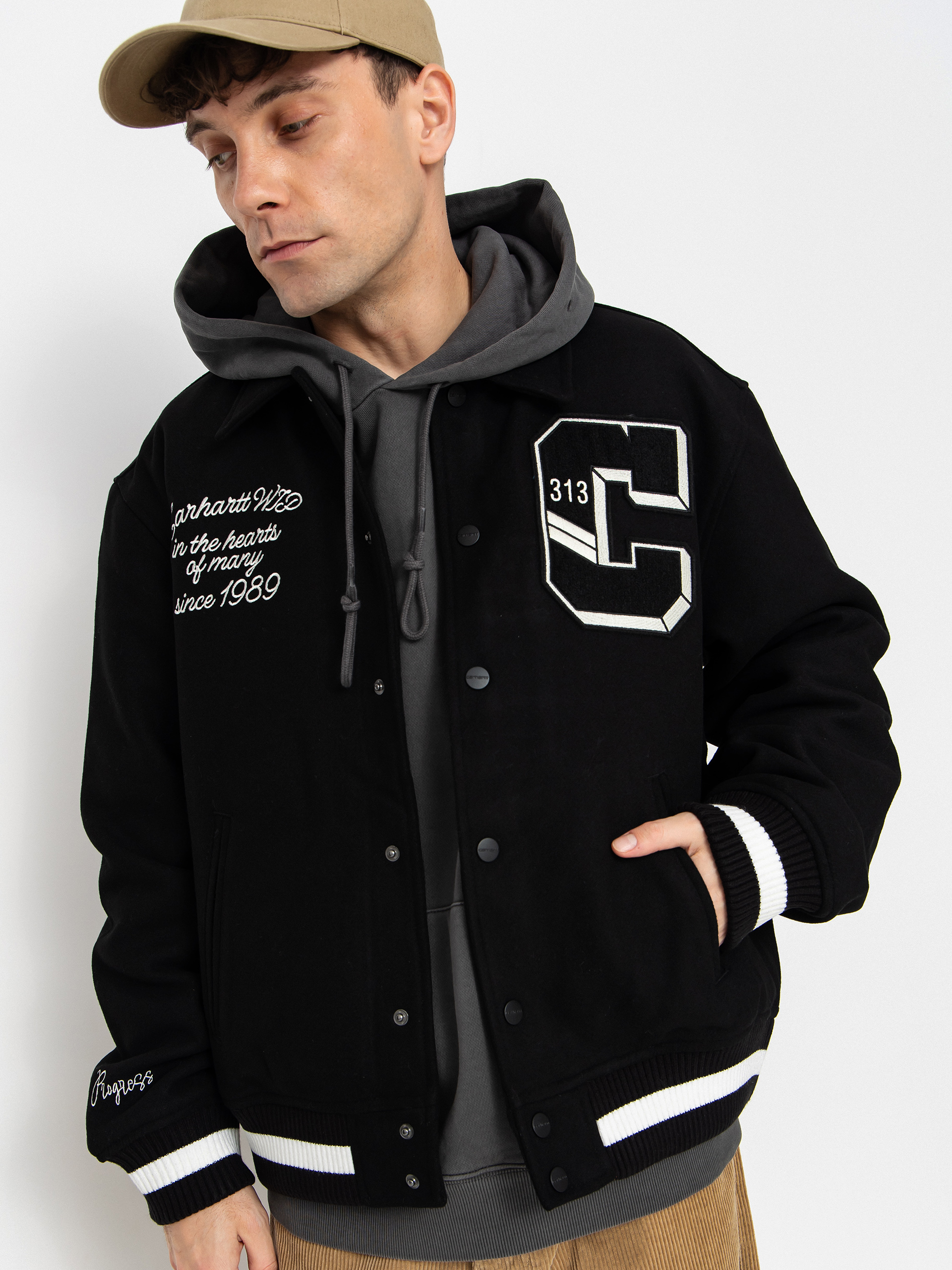 Bunda Carhartt WIP World Class Varsity (black)