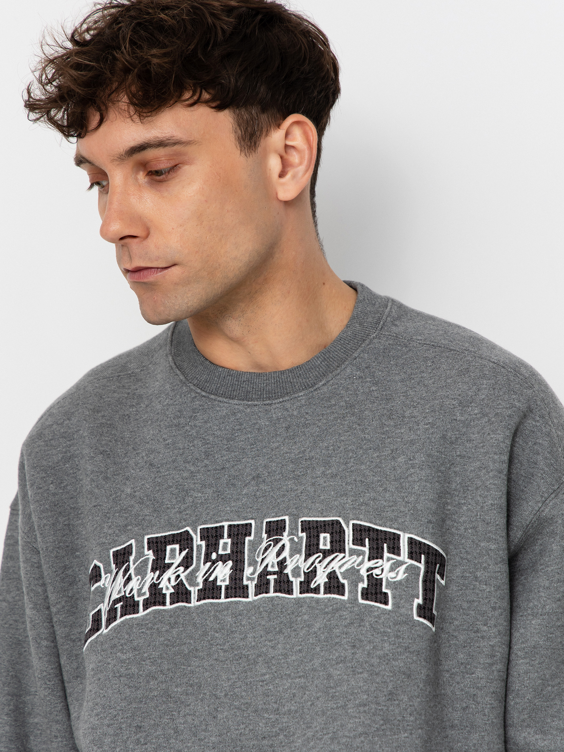 Mikina Carhartt WIP Big School (dark grey heather)