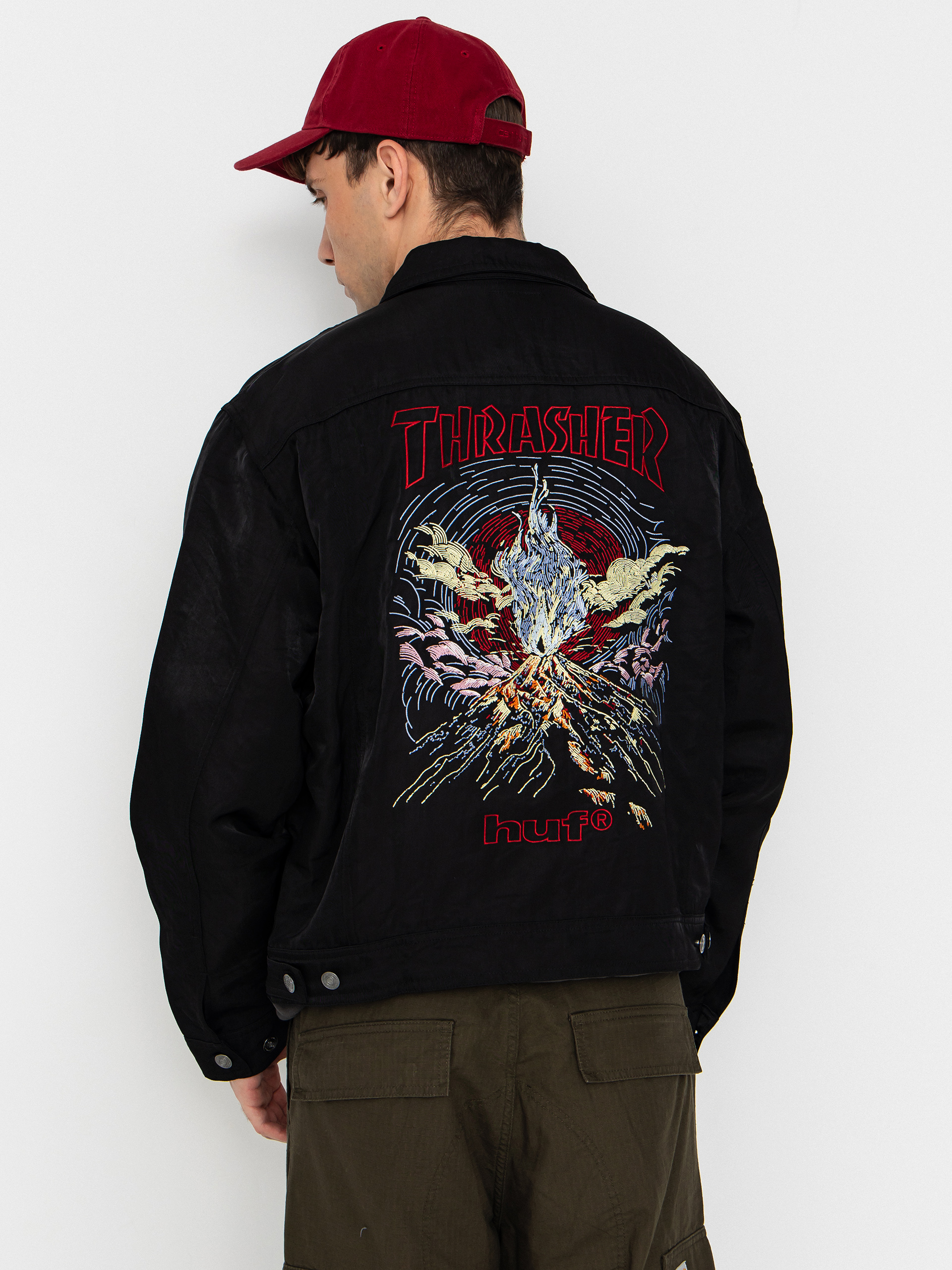 Bunda HUF X Thrasher Trucker (black)