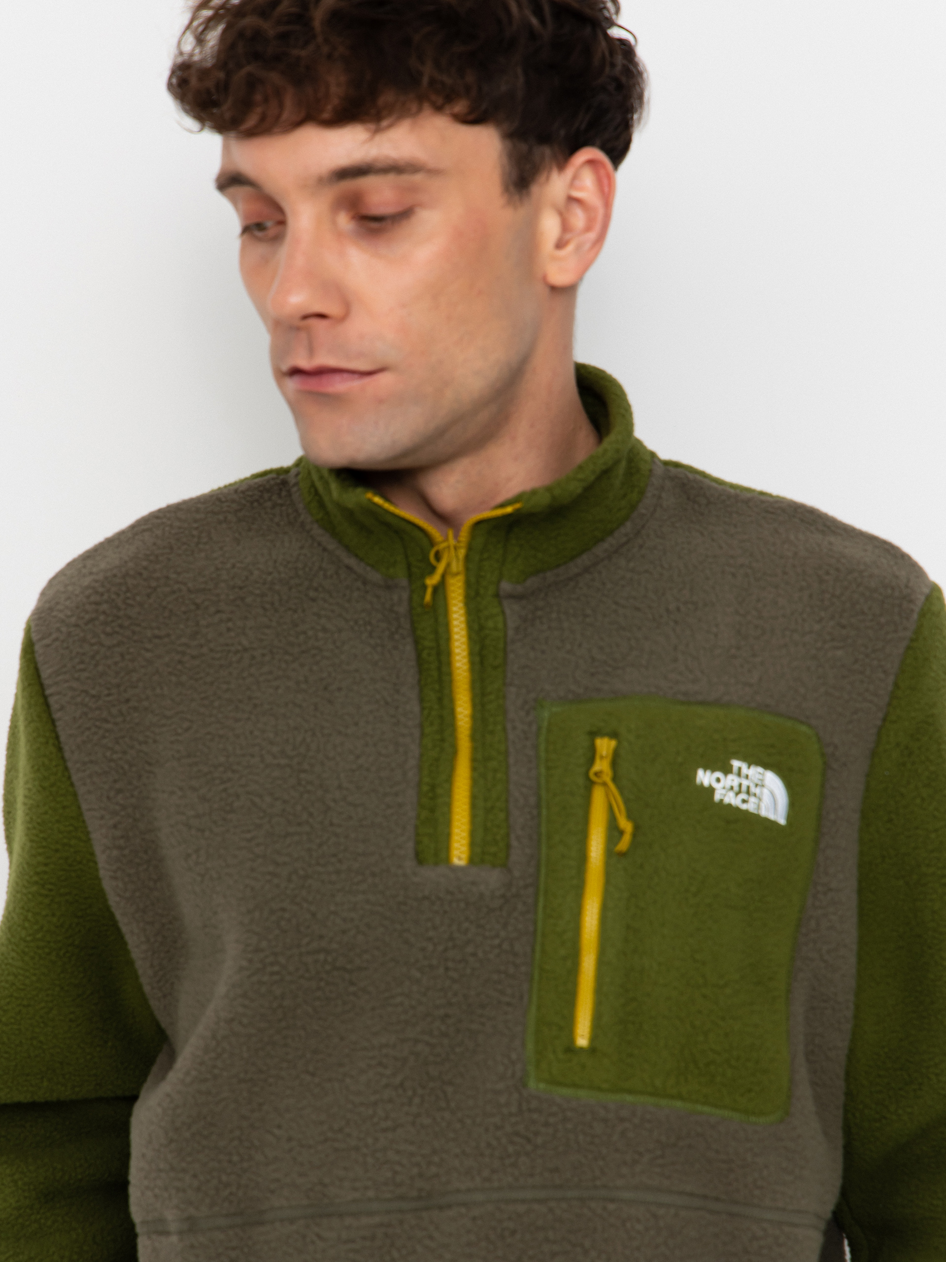 Pánský Fleecová mikina The North Face Yumiori 1/4 Zip (new taupe green/woodlan)