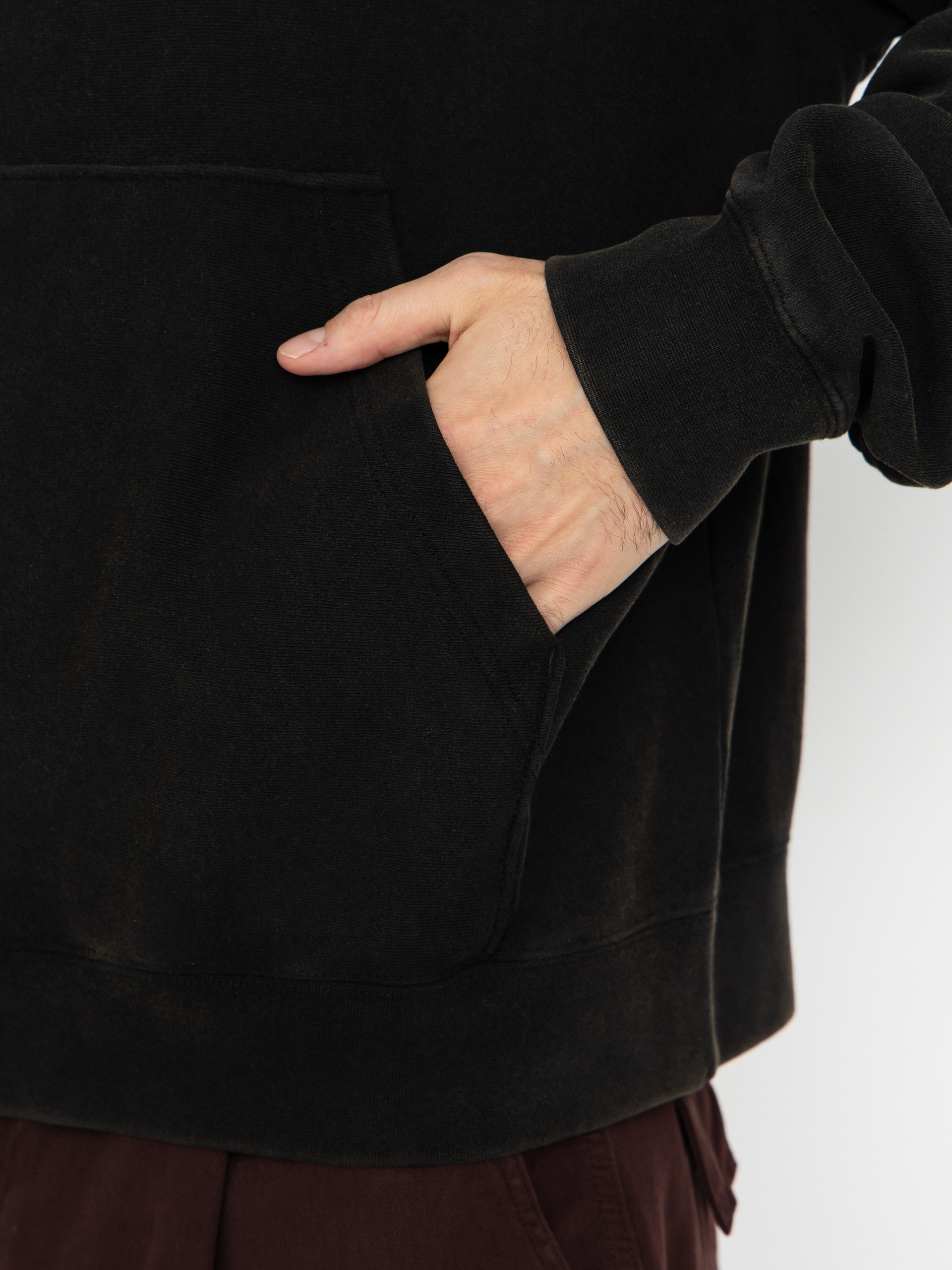 Mikina s kapucí HUF X Thrasher Meltdown Heavyweight HD (washed black)