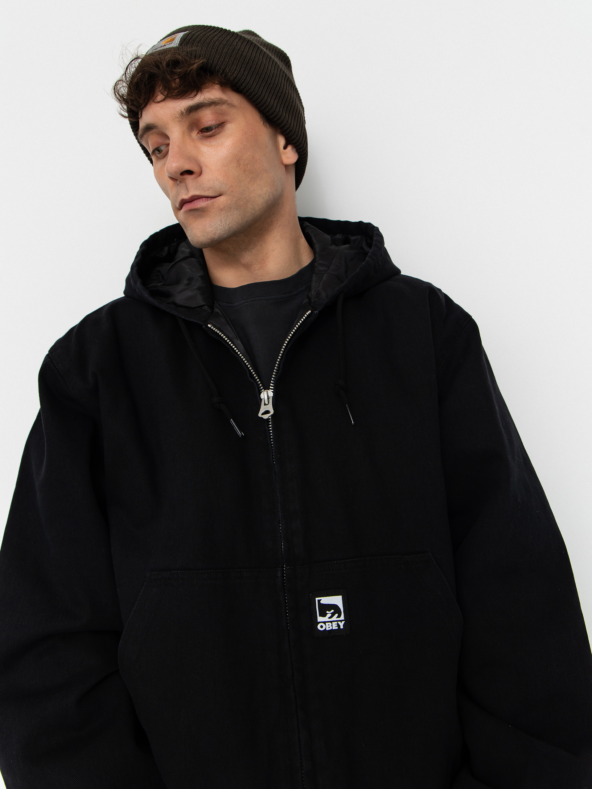 Bunda OBEY Obey Randy ZHD (black faded wash)