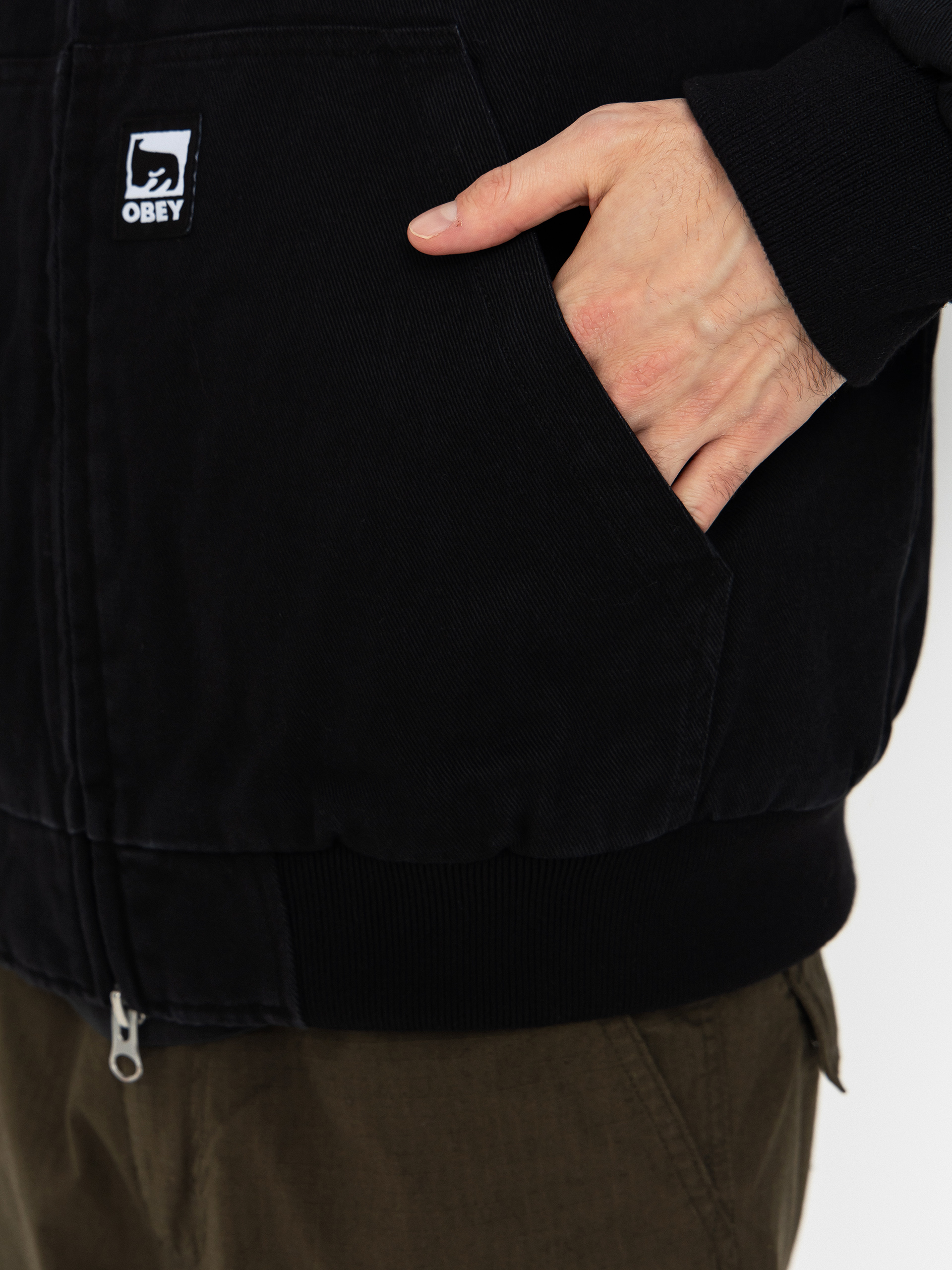 Bunda OBEY Obey Randy ZHD (black faded wash)