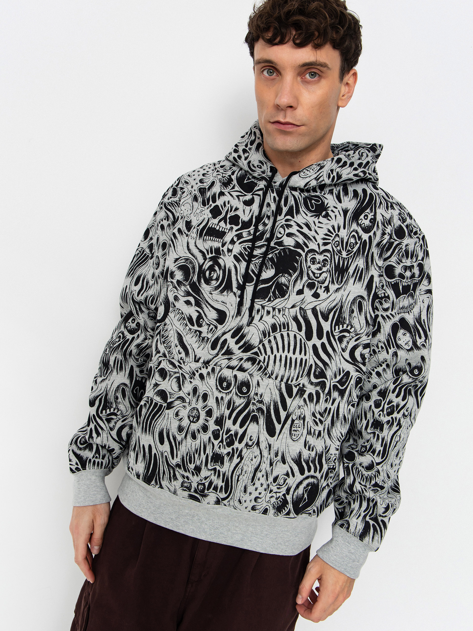 Mikina s kapucí Baker Nightmare HD (heather grey)