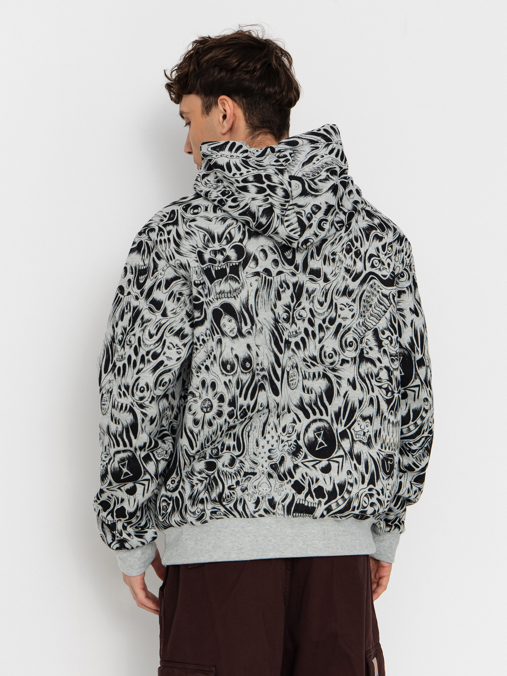 Mikina s kapucí Baker Nightmare HD (heather grey)