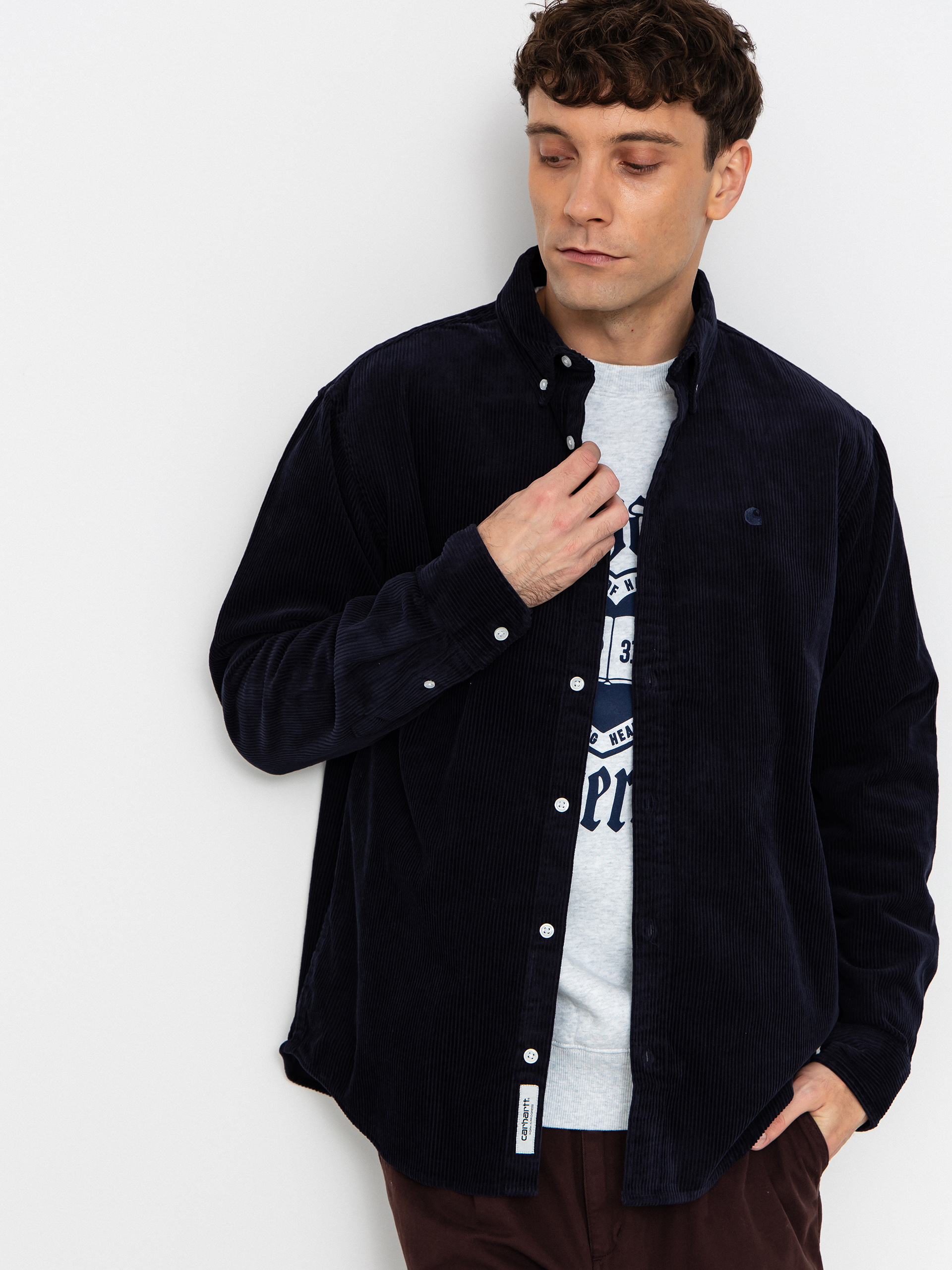 Košile Carhartt WIP Madison Cord (dark navy/dark navy)