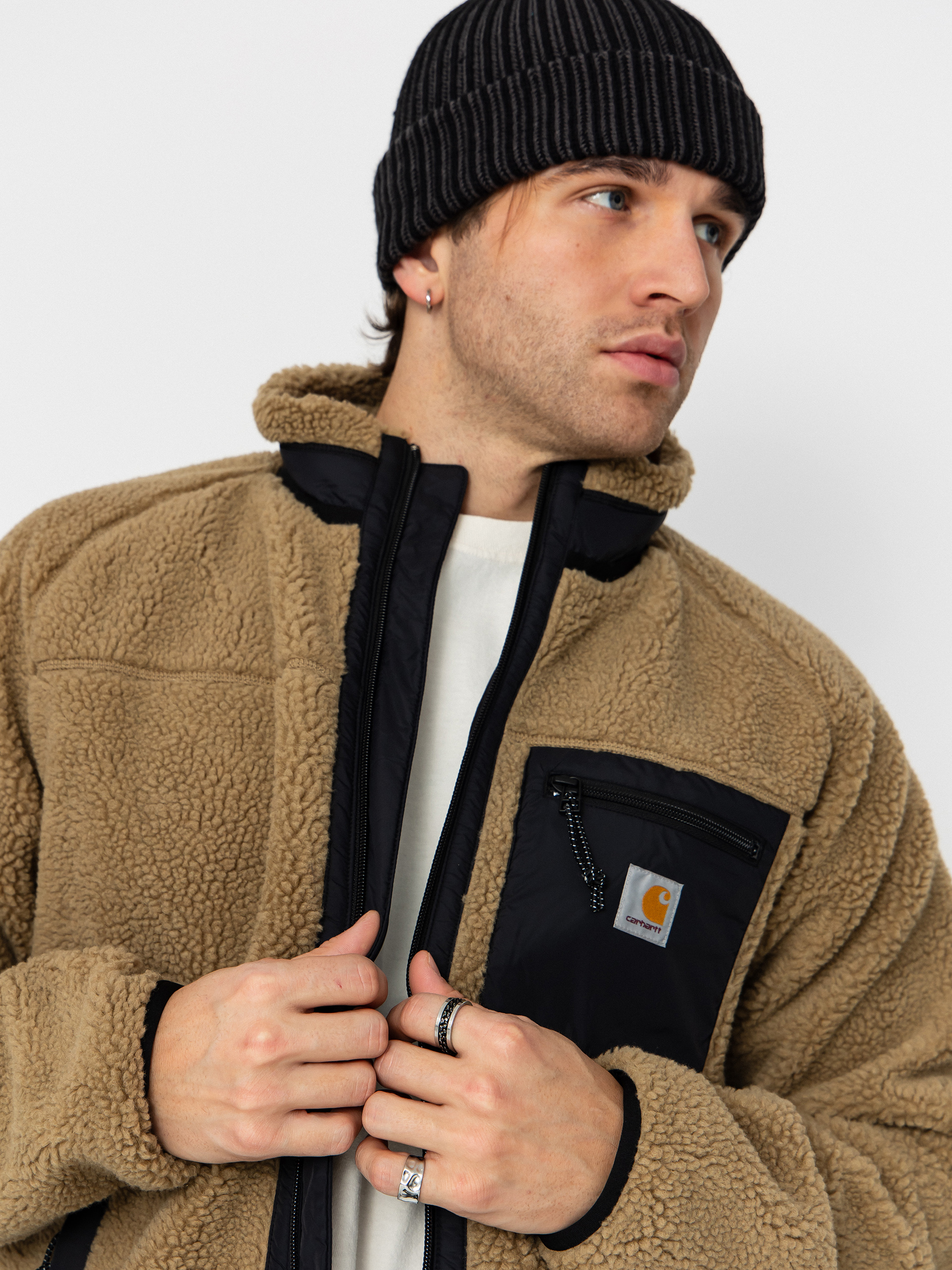 Bunda Carhartt WIP Prentis (leather/black)