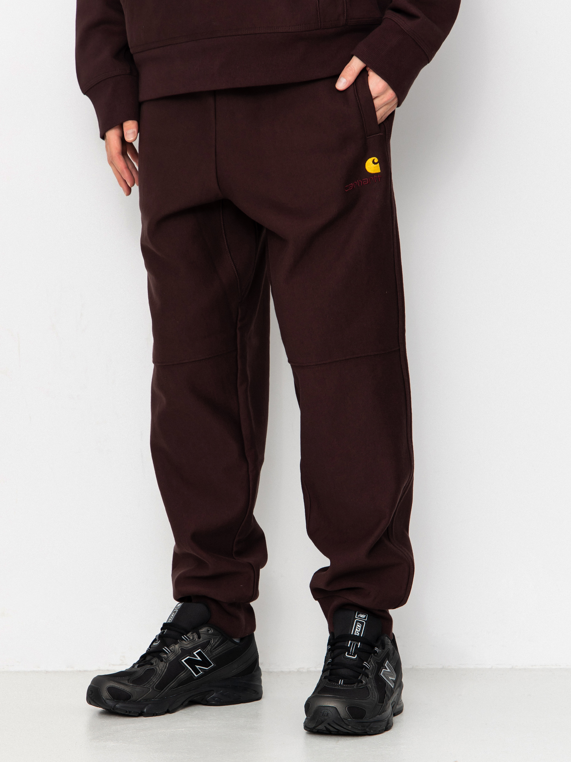 Kalhoty Carhartt WIP American Script Jogging (palisander)