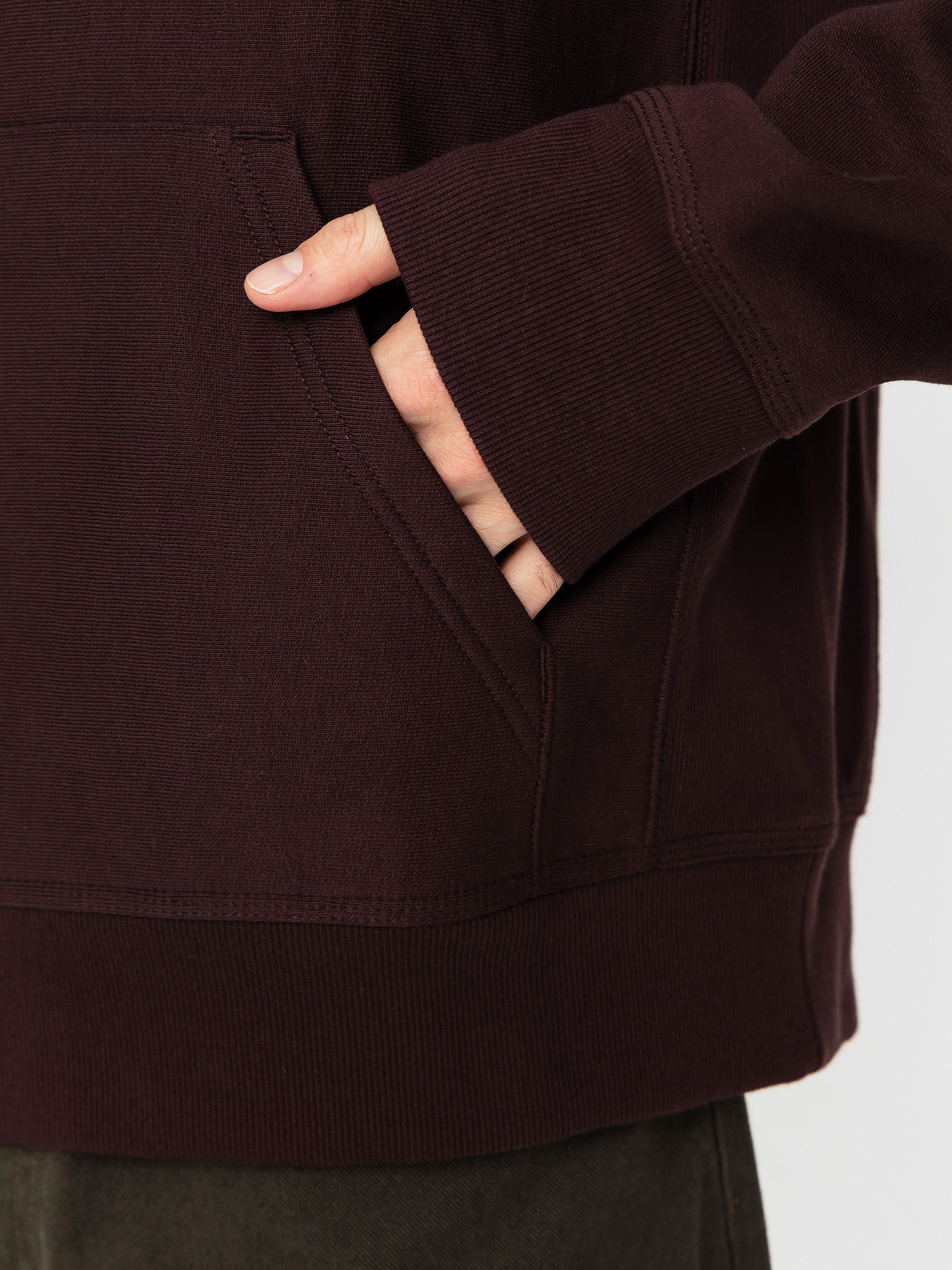 Mikina s kapucí Carhartt WIP American Script HD (palisander)