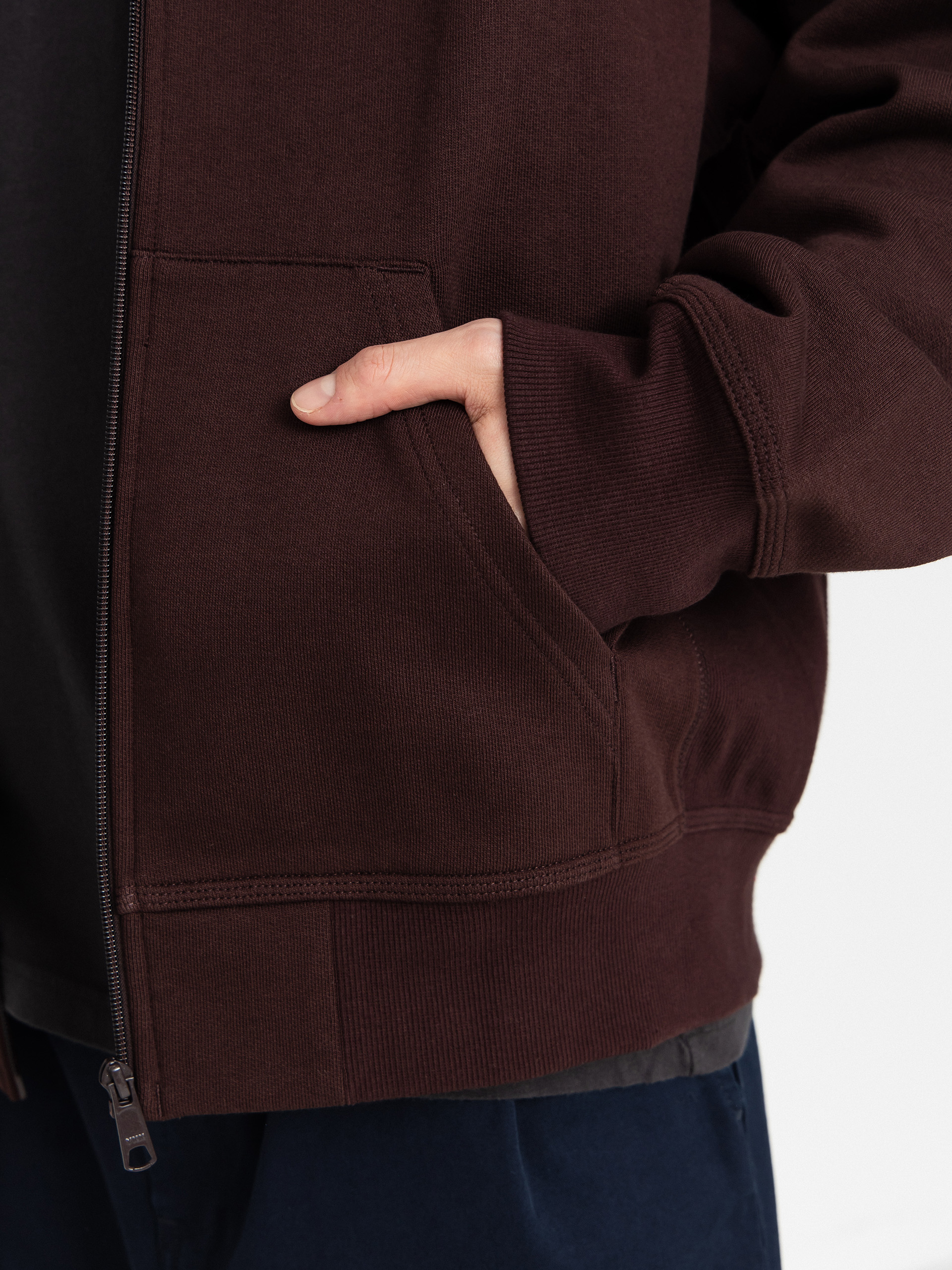 Mikina s kapucí Carhartt WIP American Script ZHD (palisander)