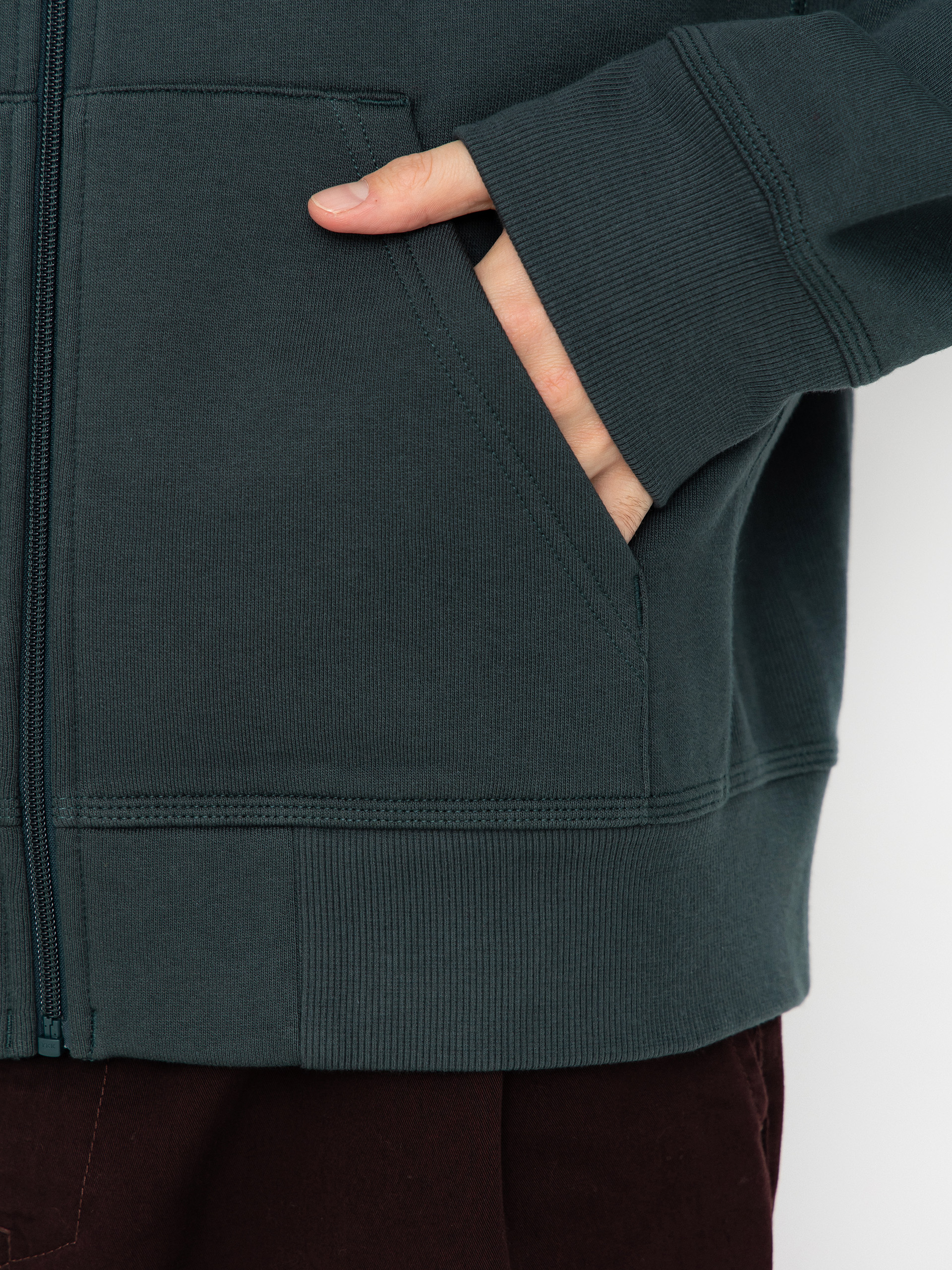 Mikina s kapucí Carhartt WIP American Script ZHD (kale green)