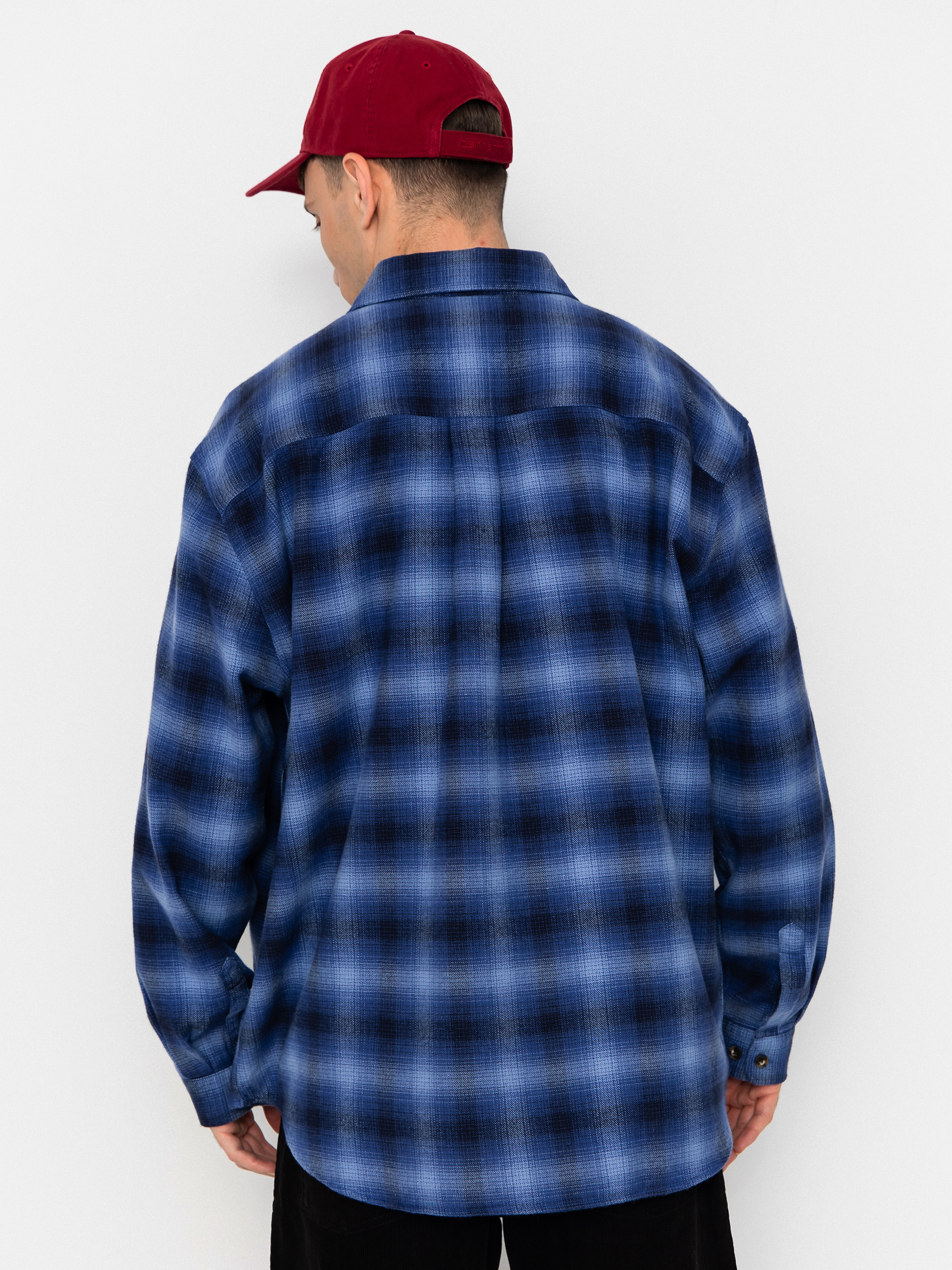 Košile Polar Skate Mitchell Shadow Check (blue)