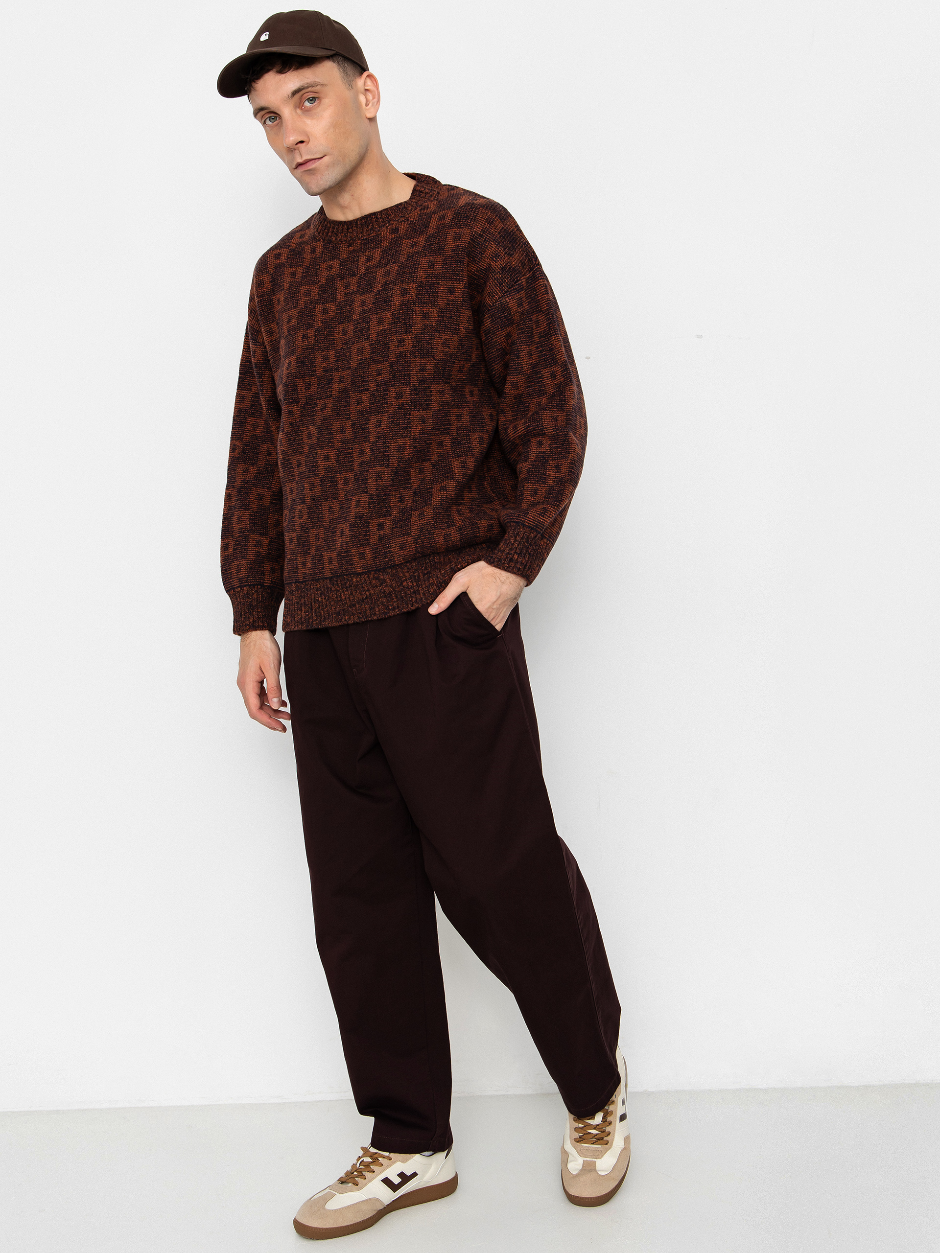 Svetr Polar Skate George P Pattern (navy/orange)