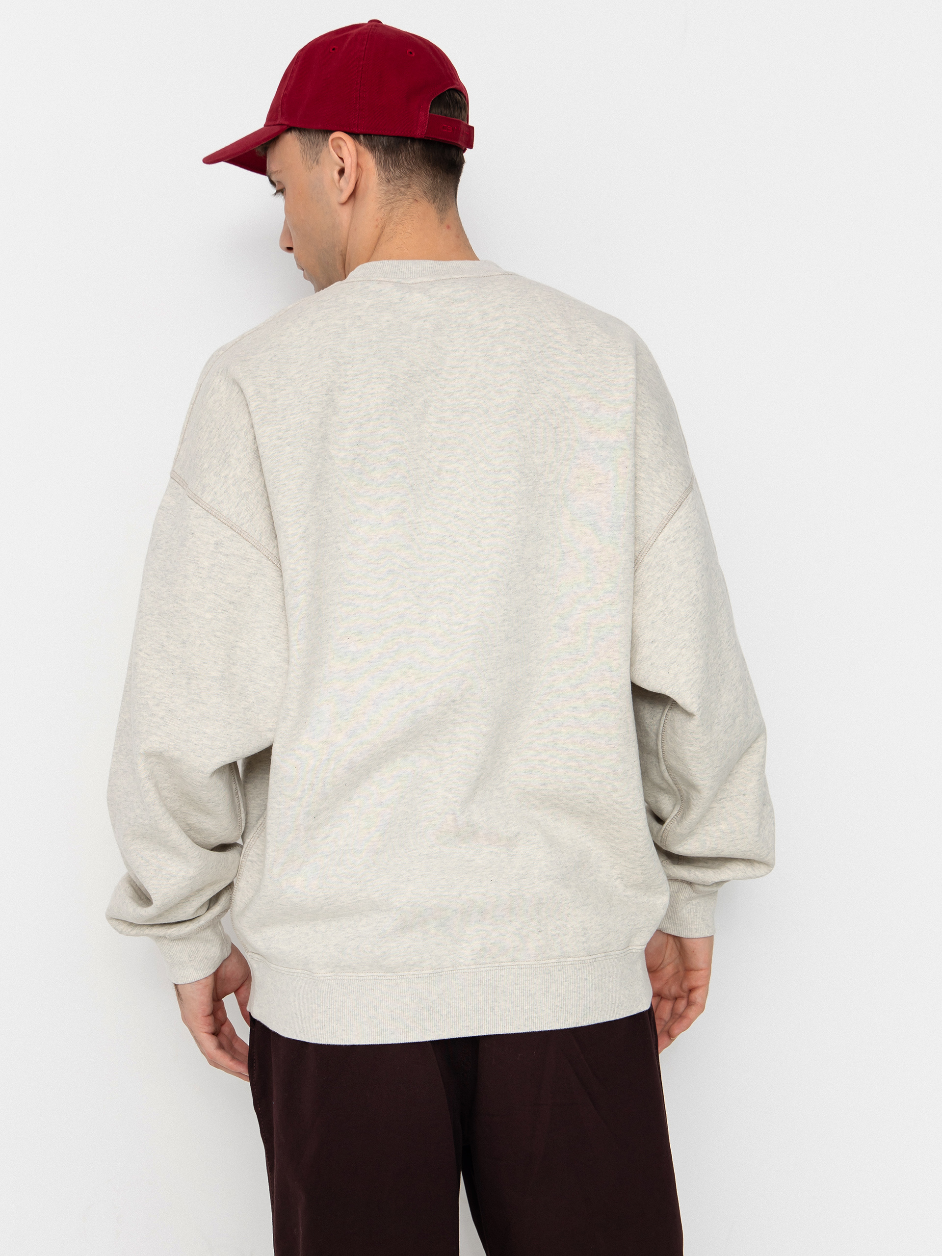 Mikina Polar Skate Frankie Crewneck (ivory grey melange)
