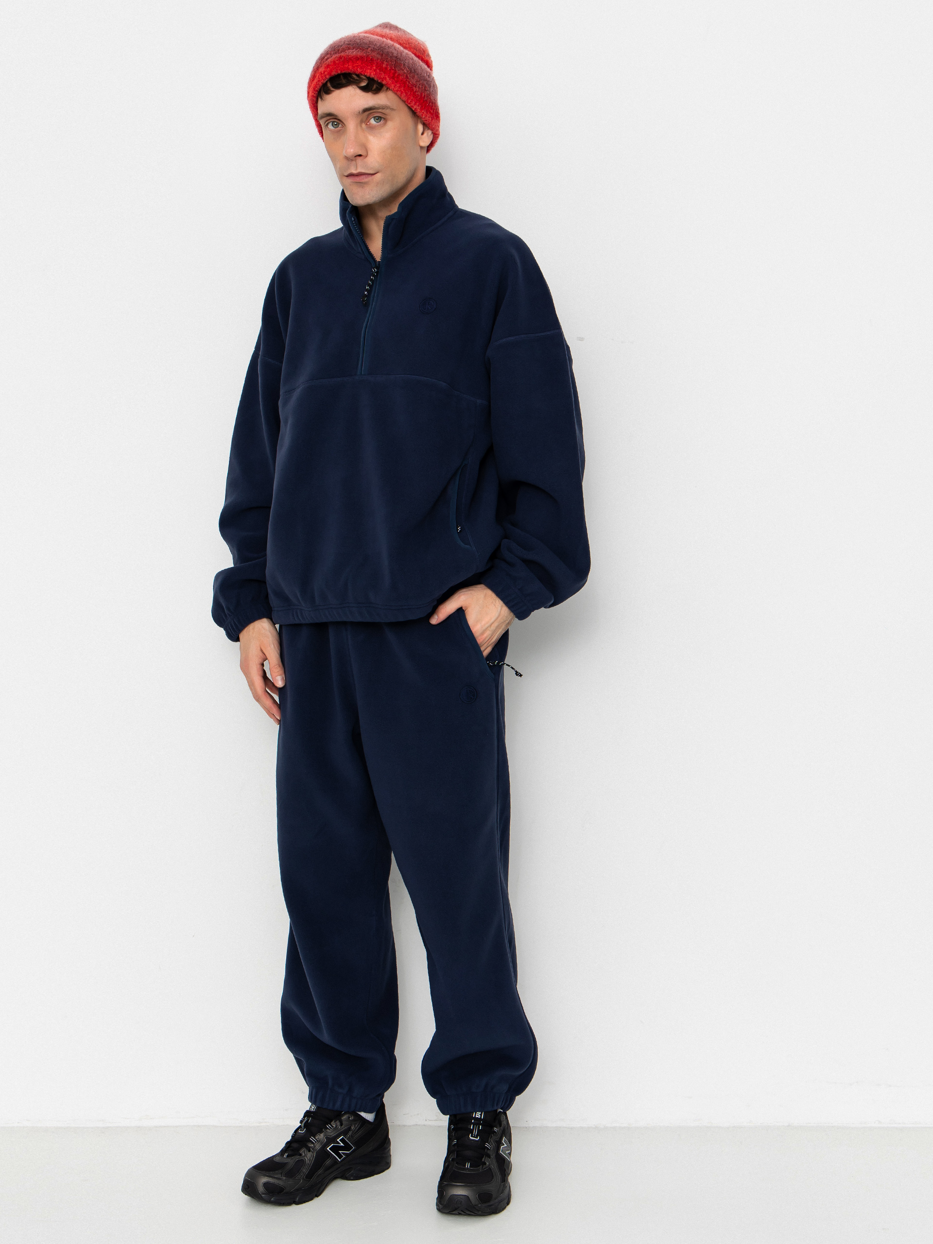 Svetr Polar Skate Ivan Half Zip (grey blue)