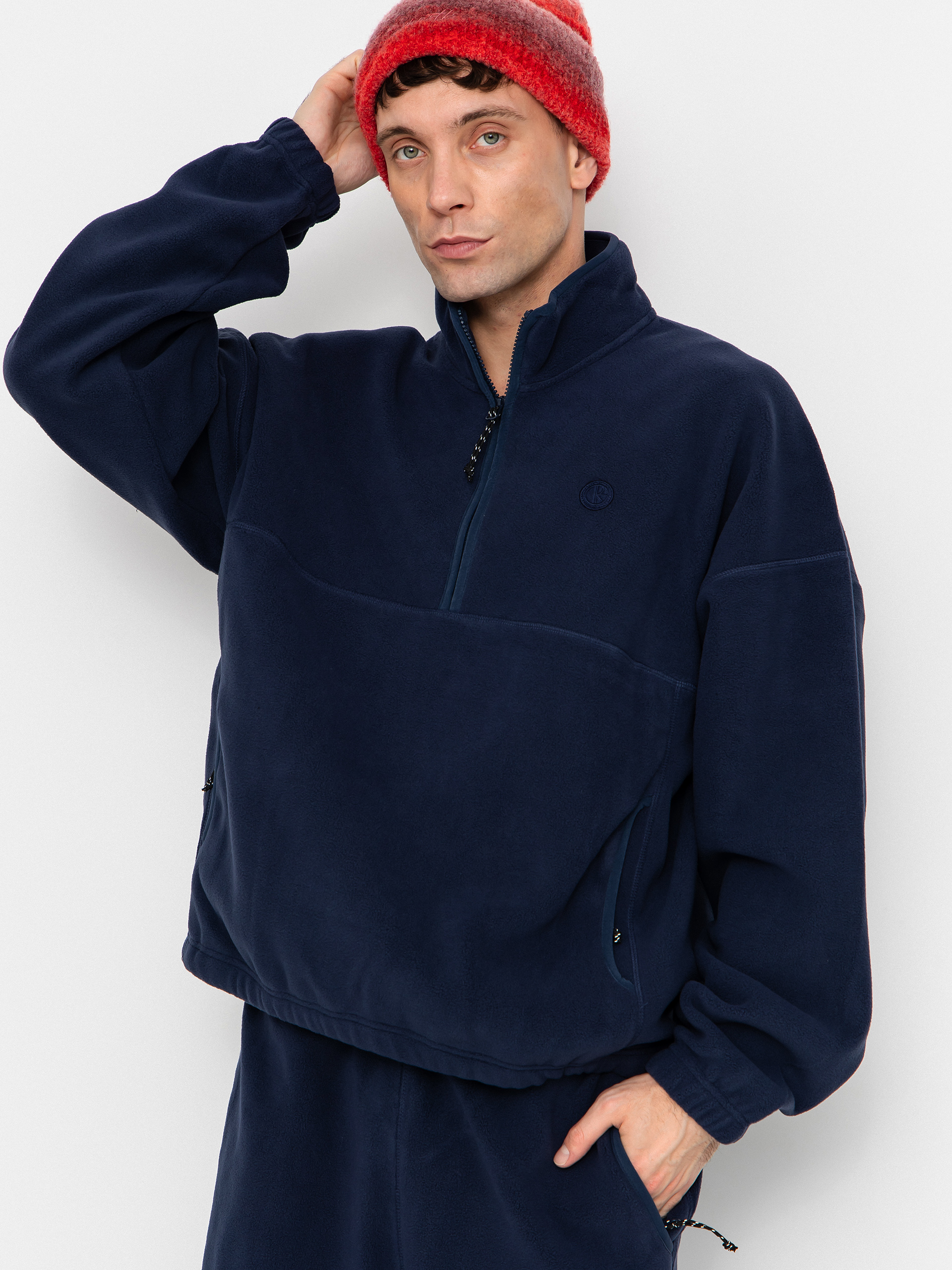 Svetr Polar Skate Ivan Half Zip (grey blue)