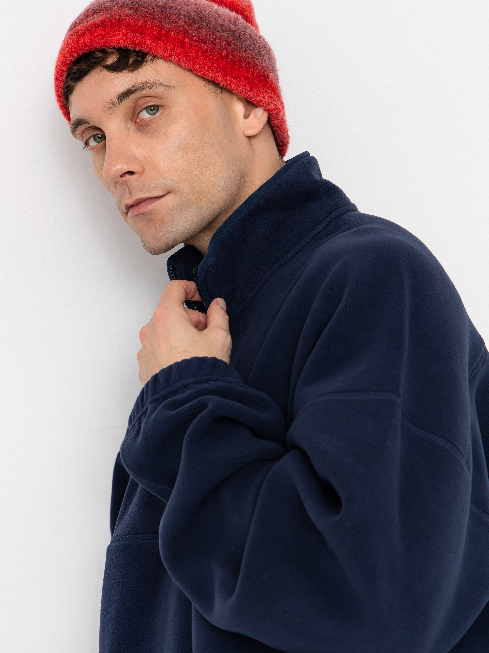 Svetr Polar Skate Ivan Half Zip (grey blue)