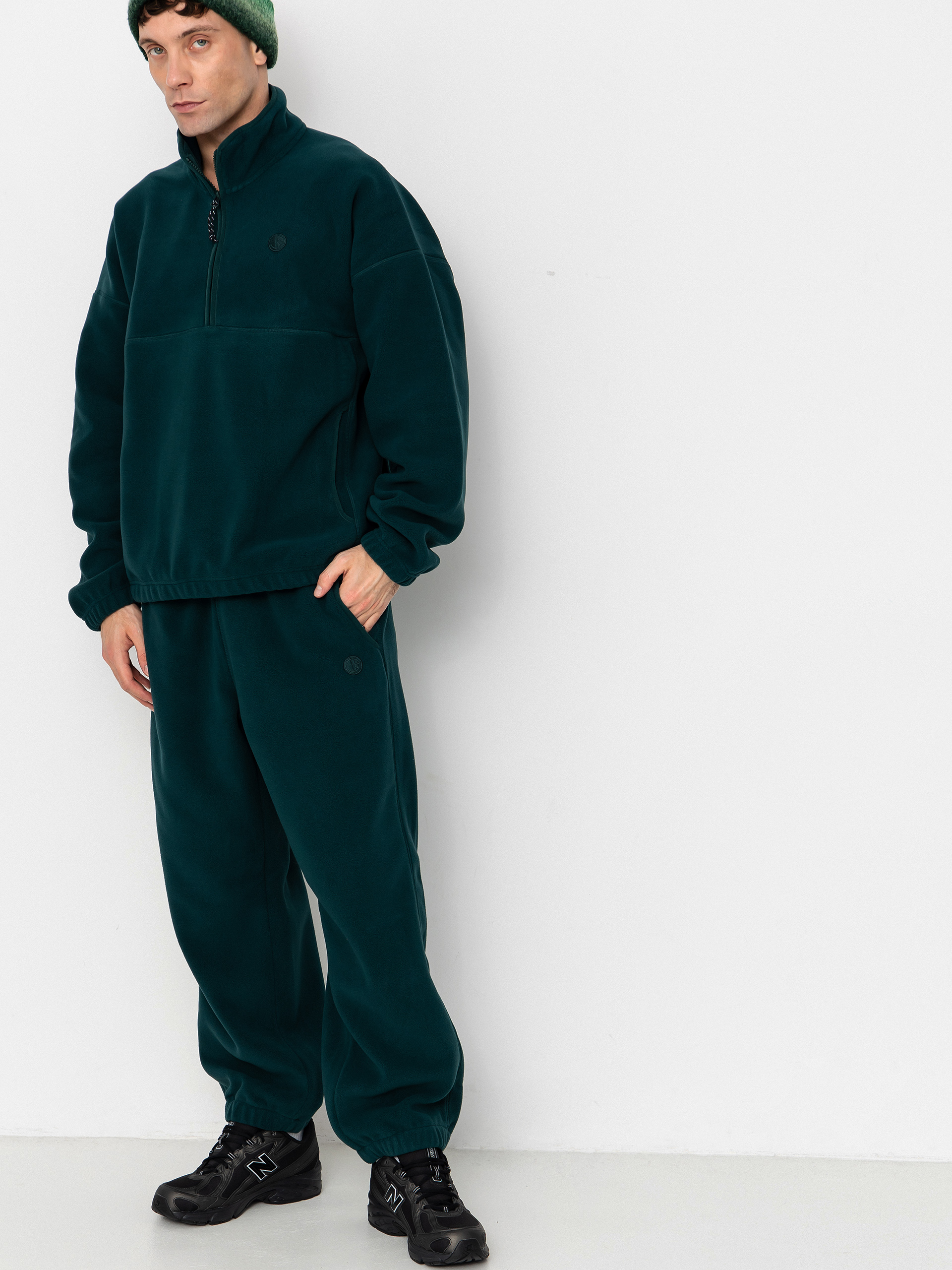 Svetr Polar Skate Ivan Half Zip (dark emerald)