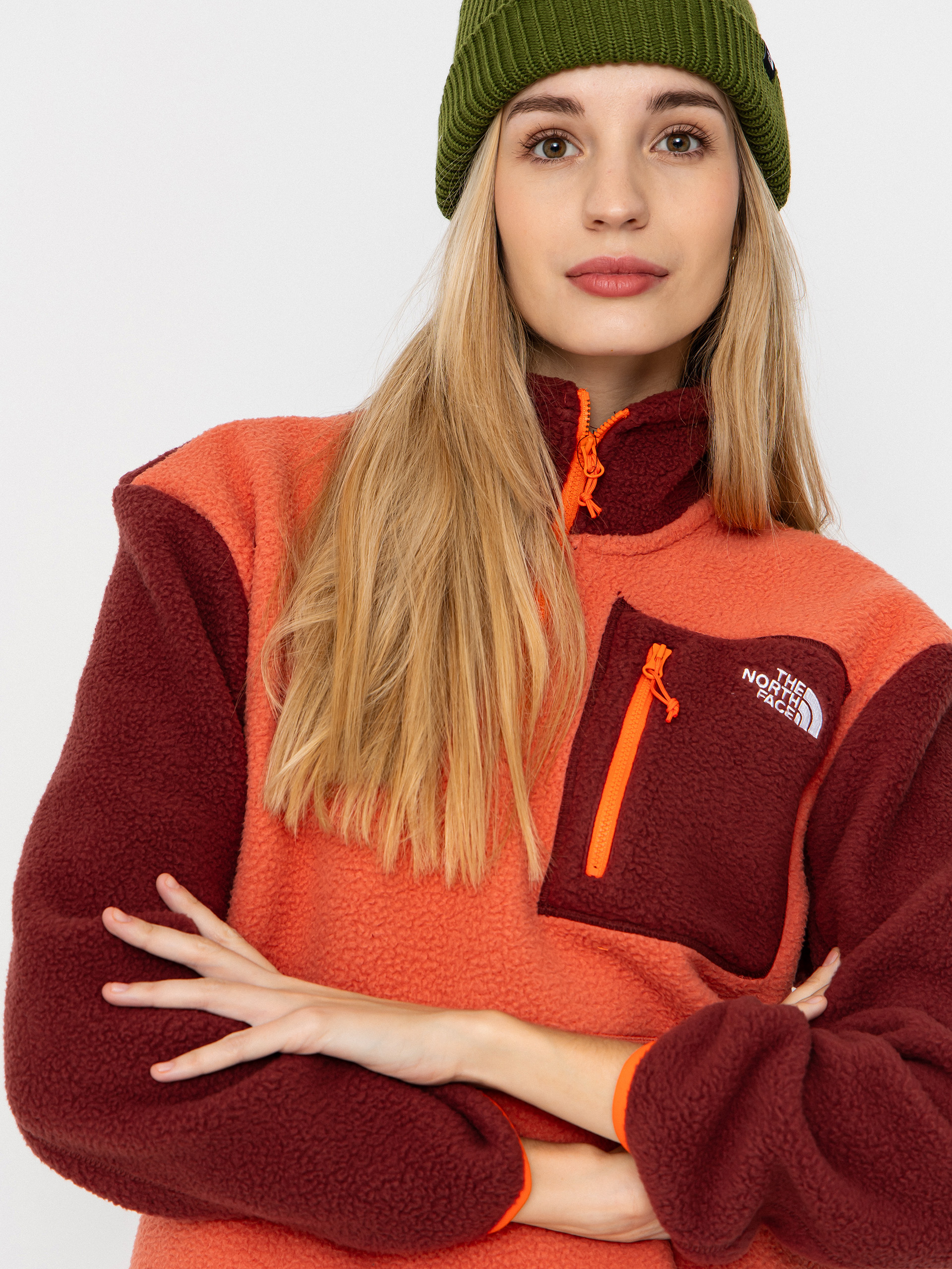 Pánský Fleecová mikina The North Face Yumiori 1/4 Zip (mars dust/sumac/solar f)