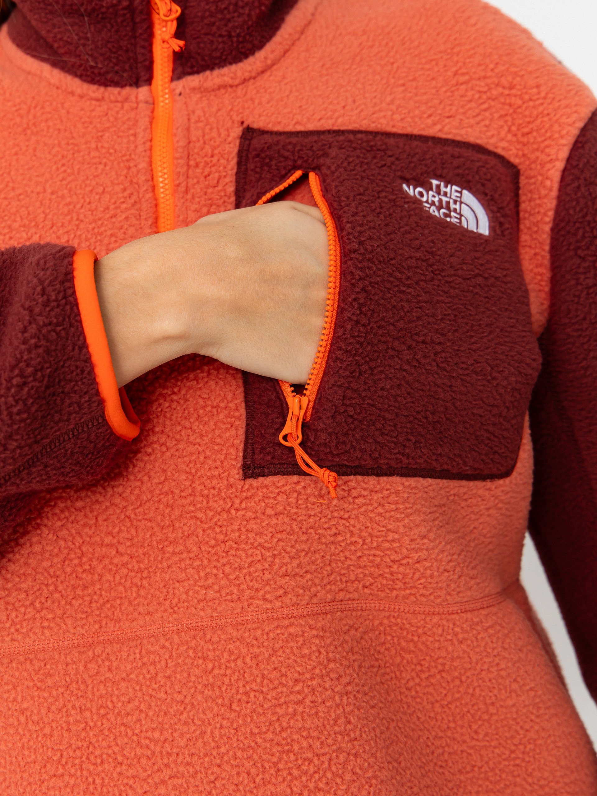 Pánský Fleecová mikina The North Face Yumiori 1/4 Zip (mars dust/sumac/solar f)