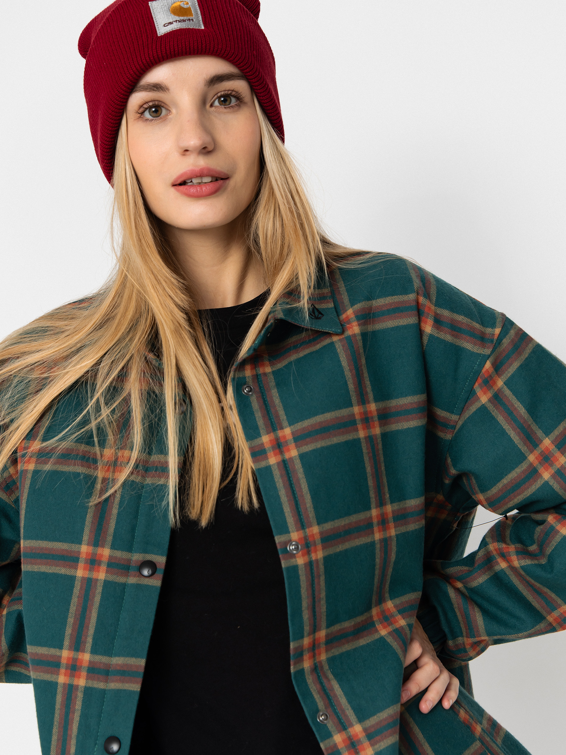 Dámská Bunda Volcom Ins Riding Flannel (atlantic deep)