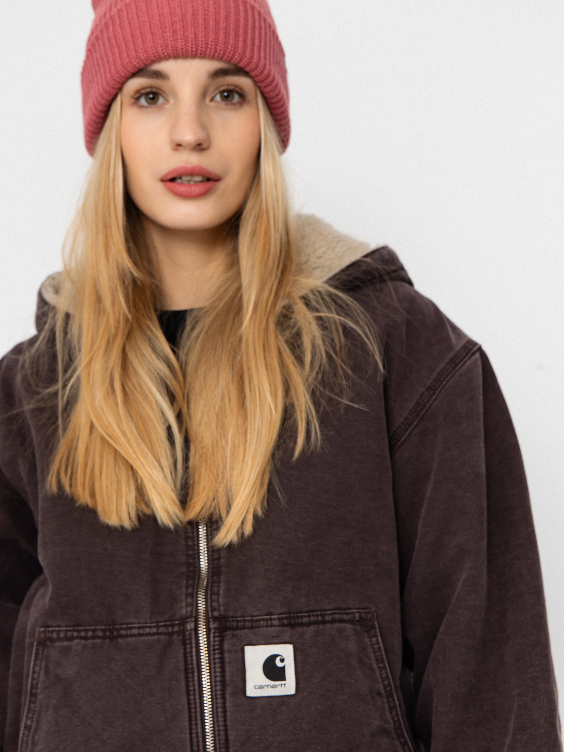 Bunda Carhartt WIP Hooded Mitch Wmn (palisander)