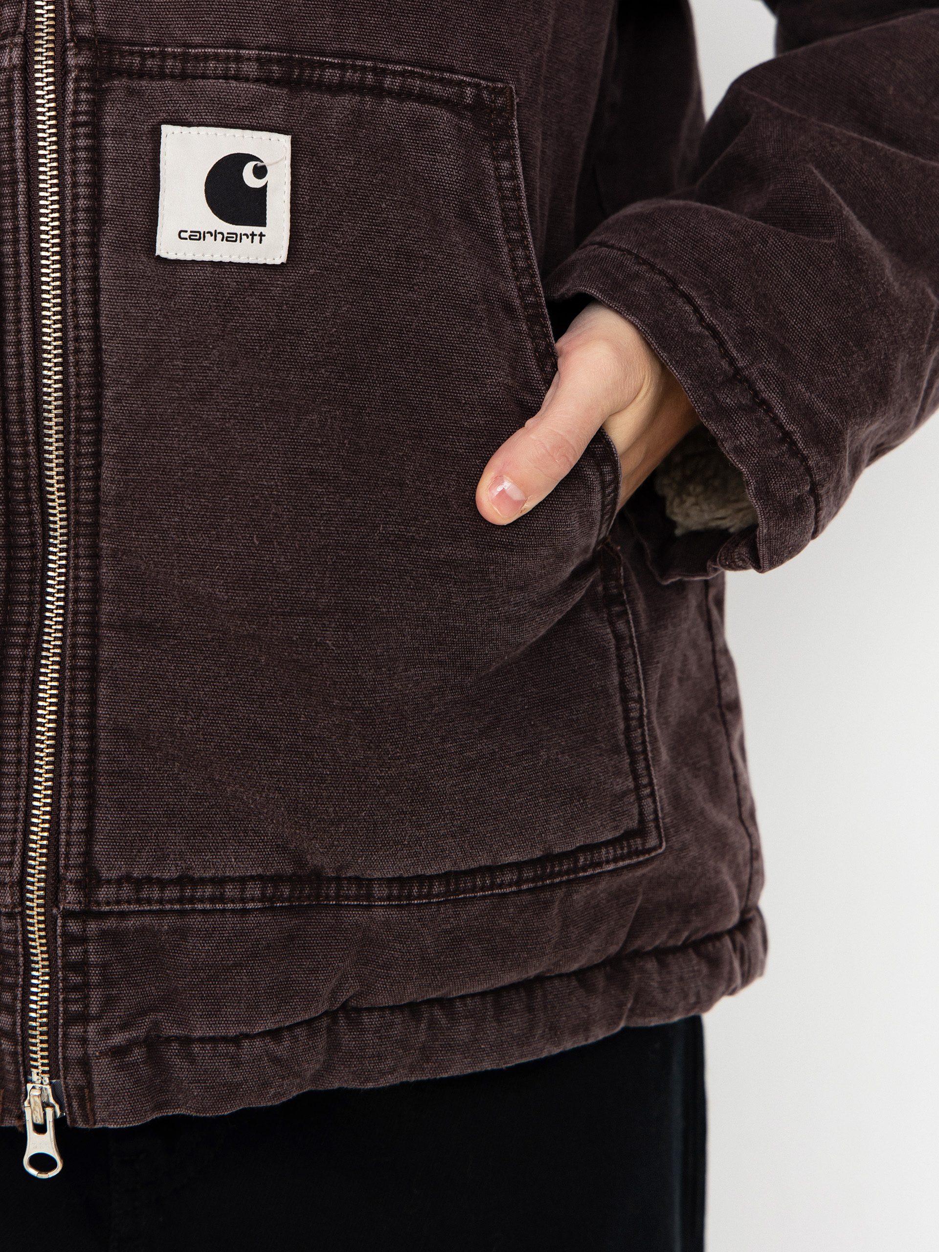 Bunda Carhartt WIP Hooded Mitch Wmn (palisander)