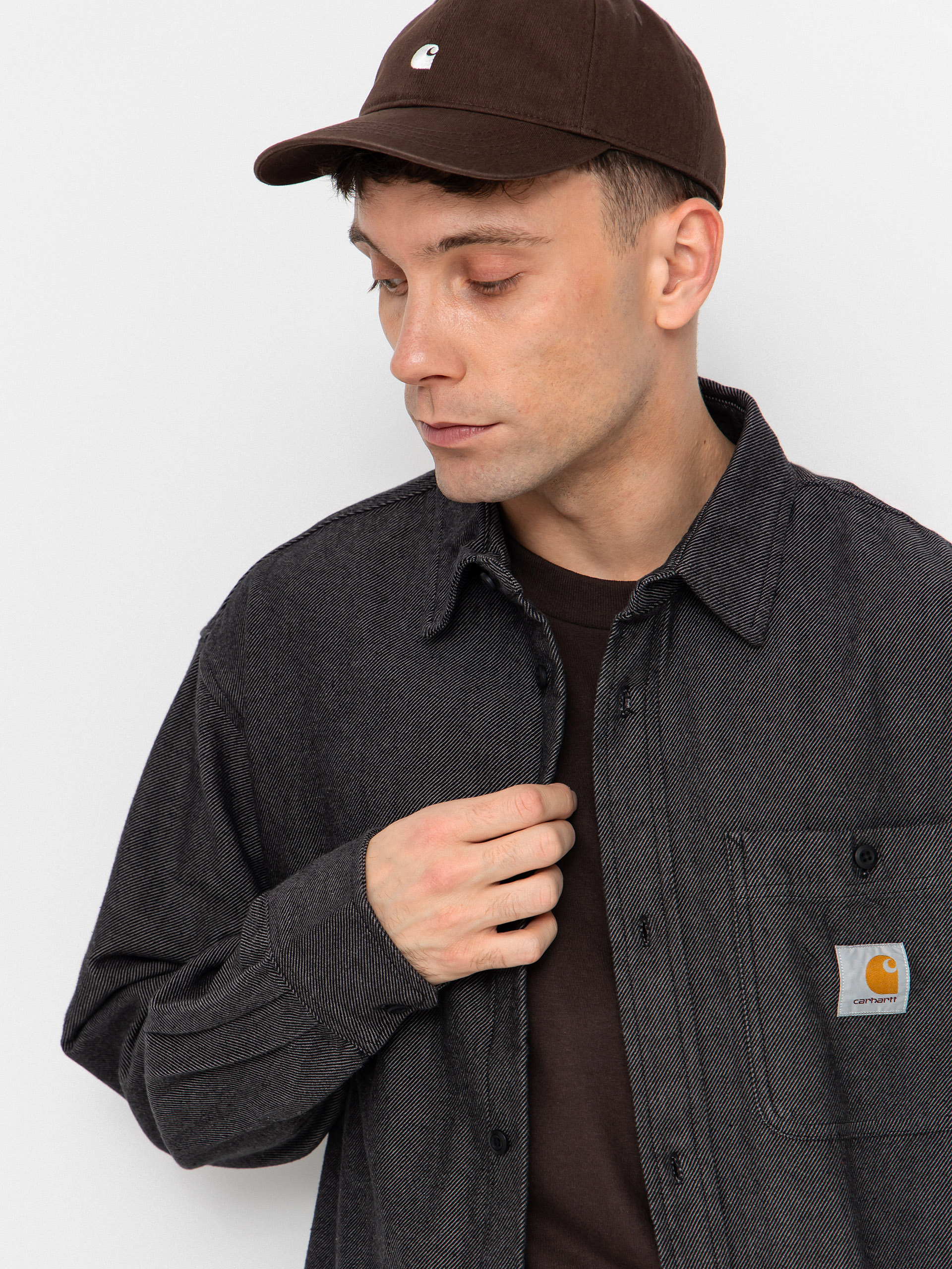 Košile Carhartt WIP Edgar (black/wax)