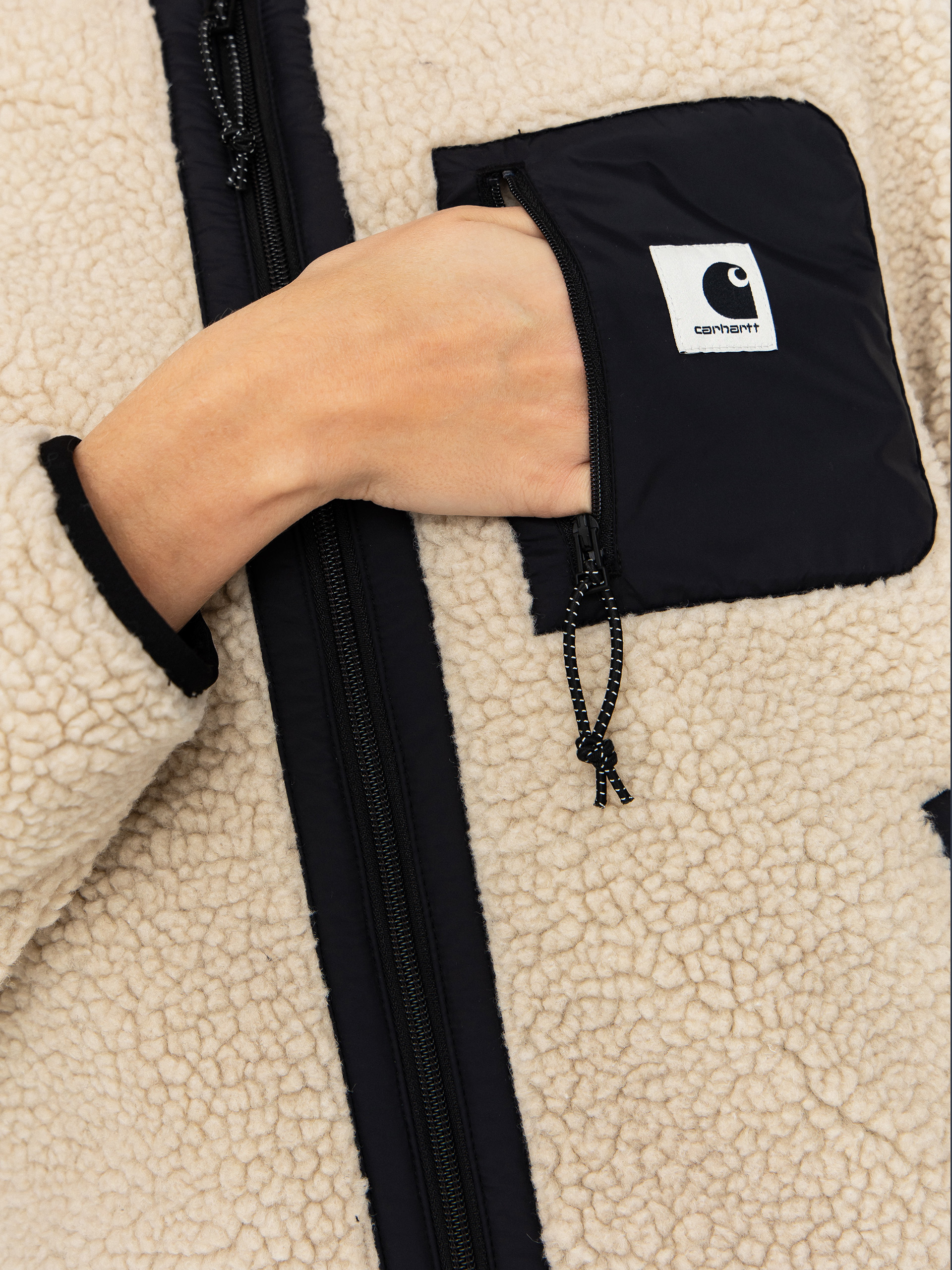 Bunda Carhartt WIP Janet Wmn (fleur de sel/black)