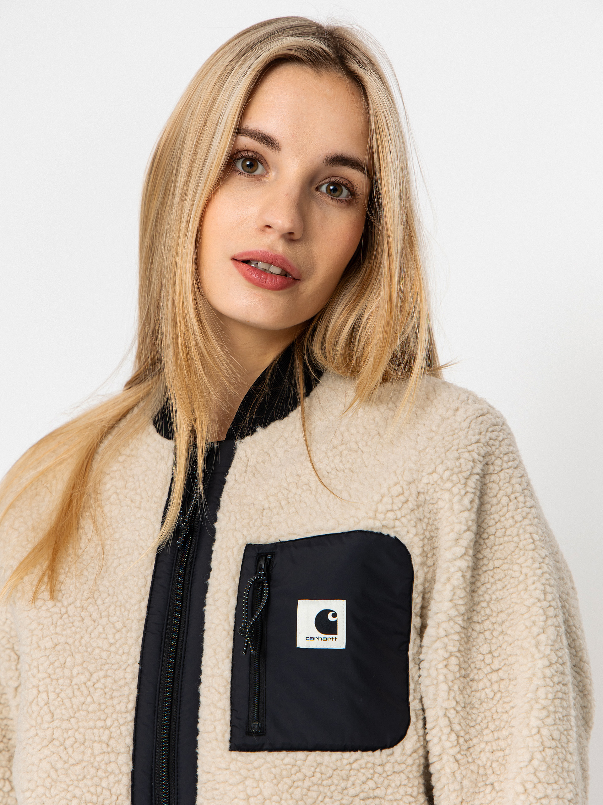 Bunda Carhartt WIP Janet Wmn (fleur de sel/black)