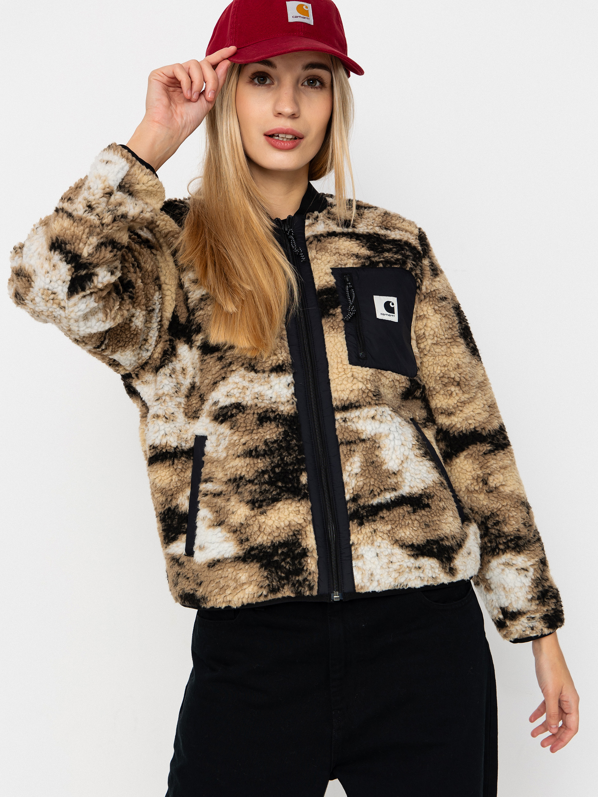 Bunda Carhartt WIP Janet Wmn (wild dog jacquard/black)