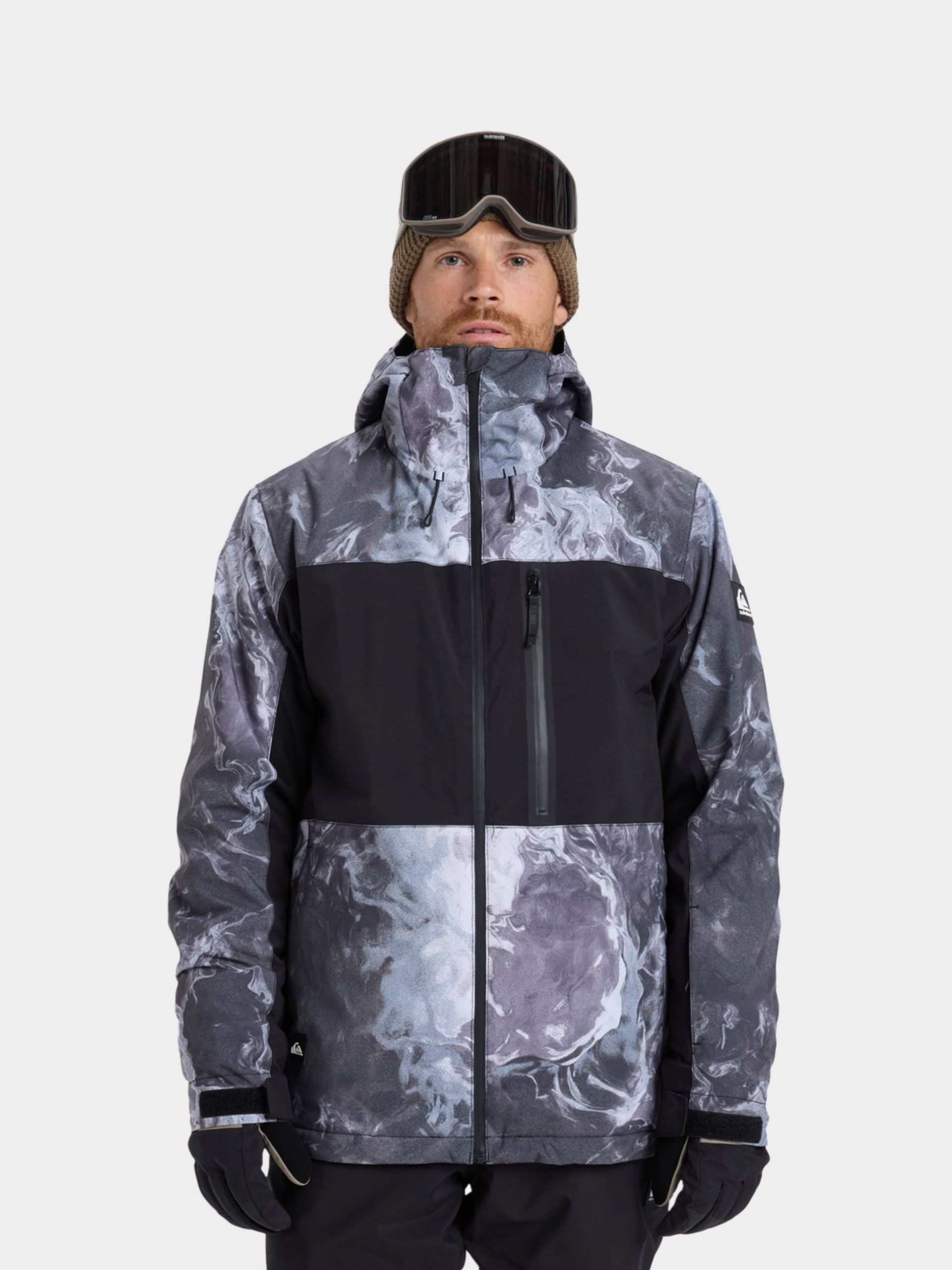 Snowboardová bunda Quiksilver Sycamore Printed (true black)