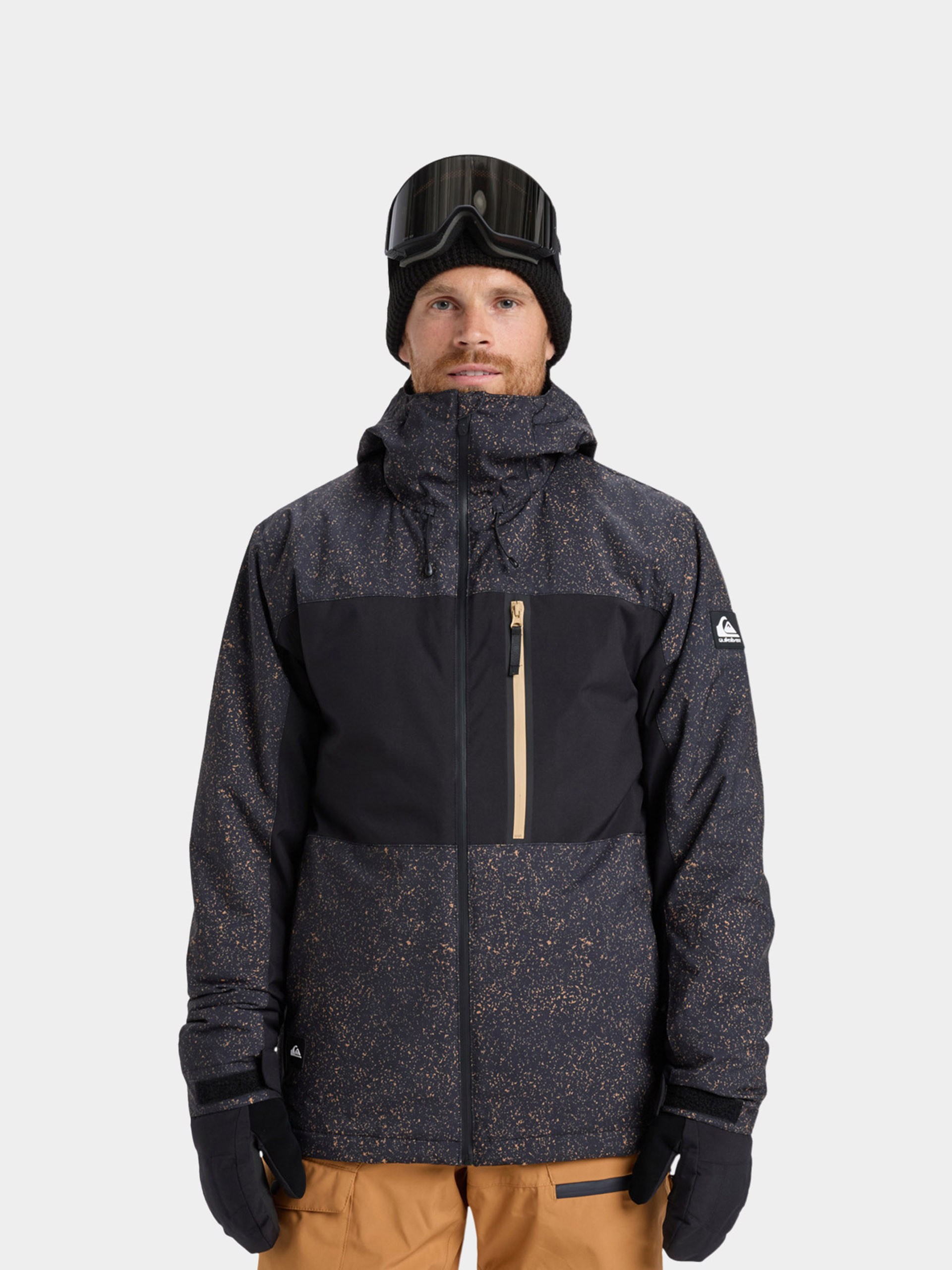 Snowboardová bunda Quiksilver Sycamore Printed (mountain static true black)