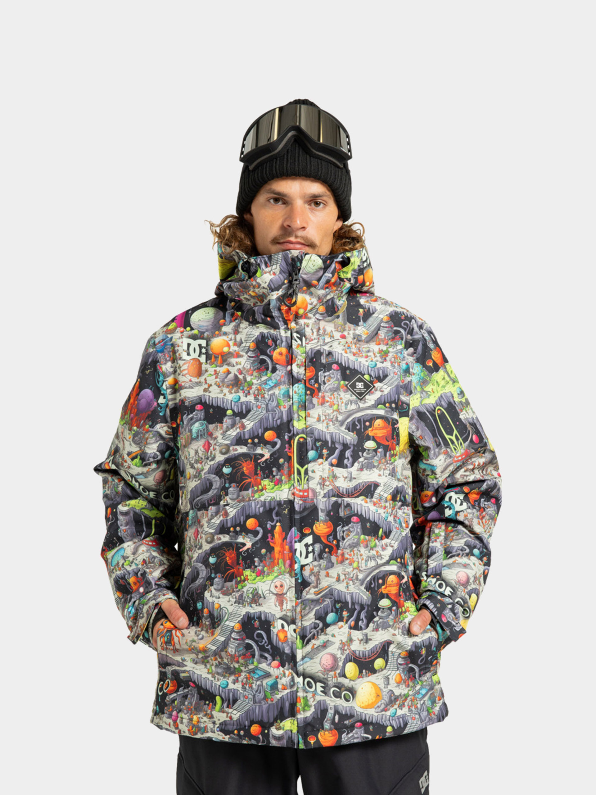 Snowboardovu00e1 bunda DC Basis Print (outer world black)