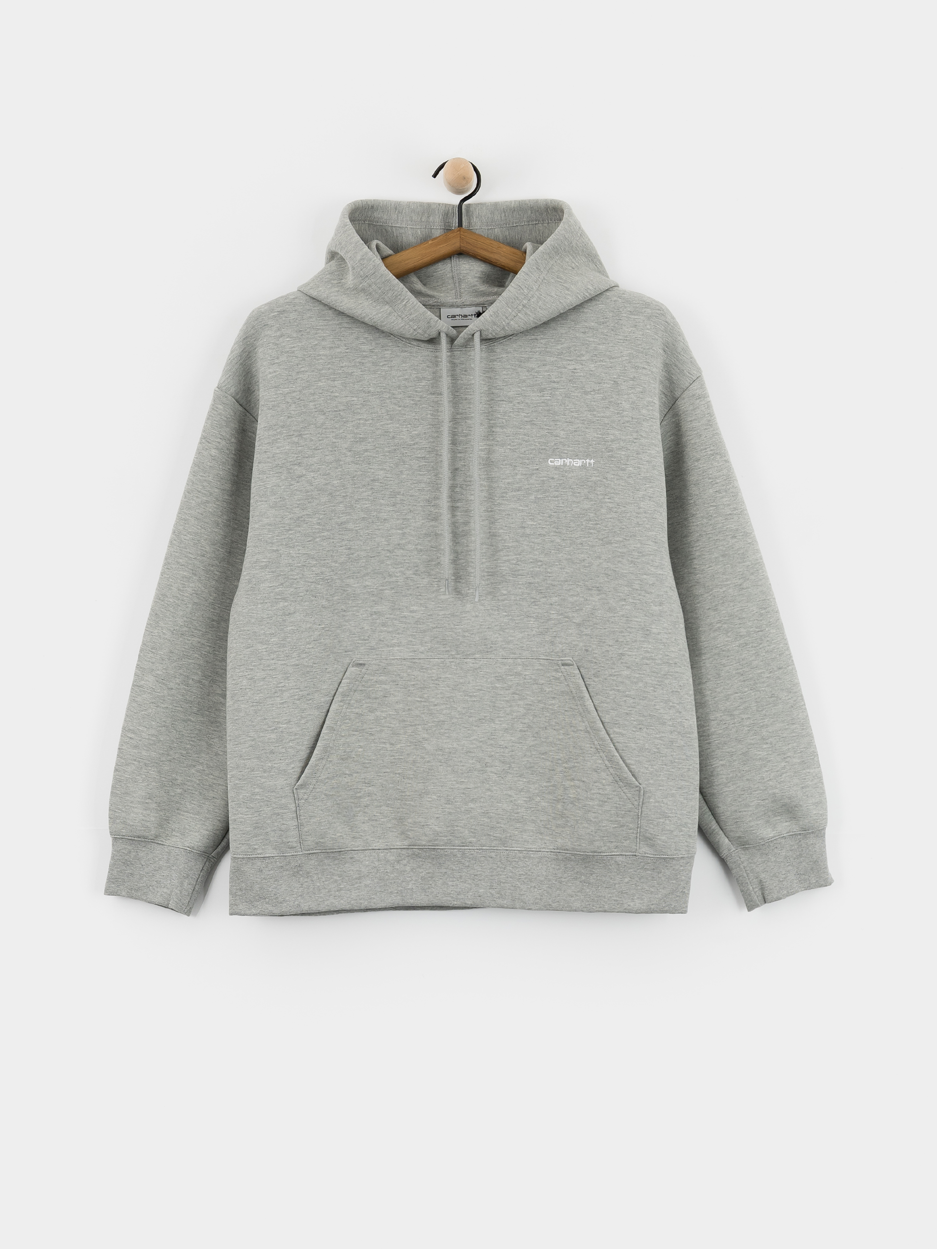 Mikina s kapucí Carhartt WIP Alda HD (grey heather/white)