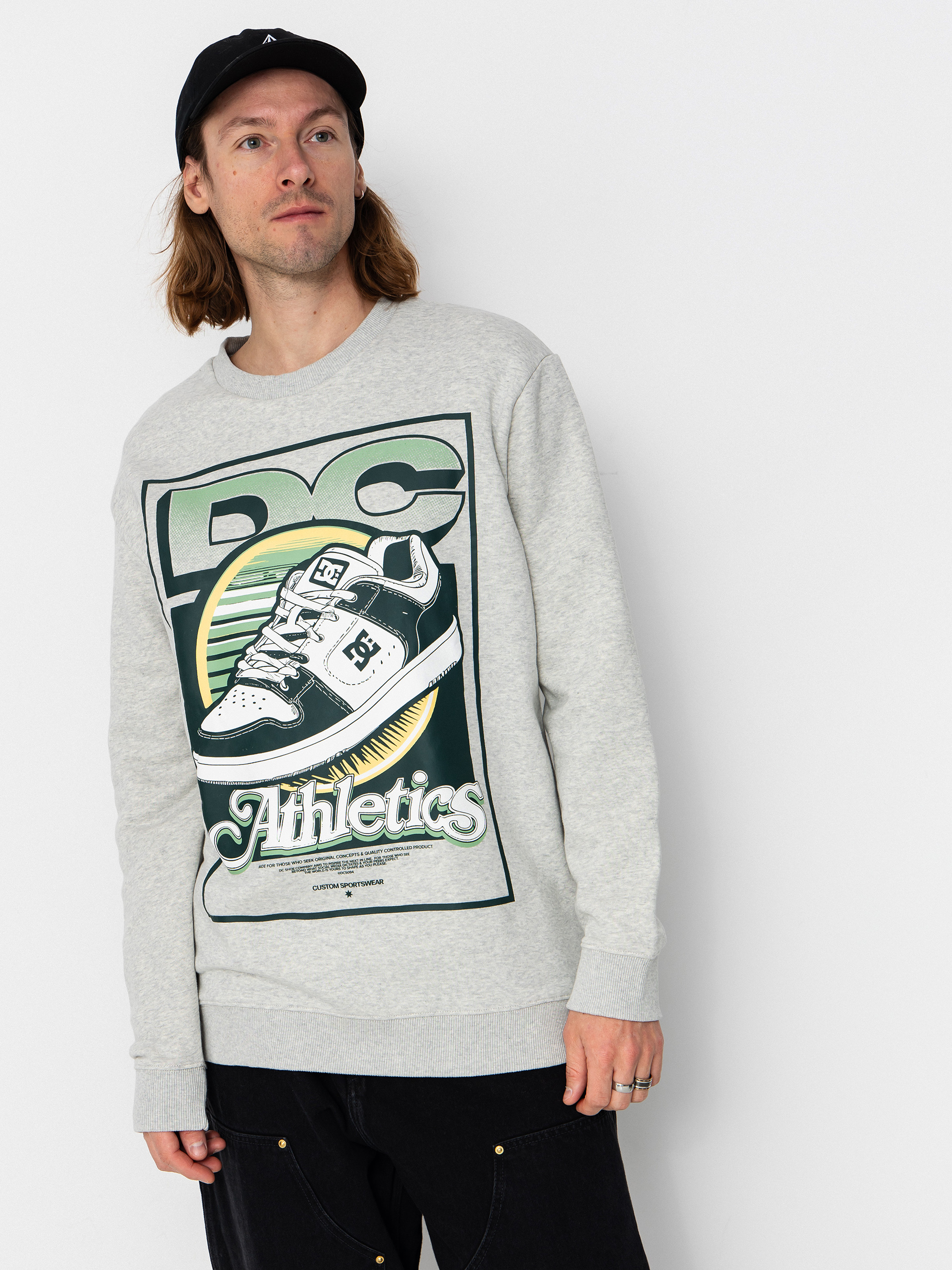 Mikina DC Manteca Tribute Crew (light heather grey)