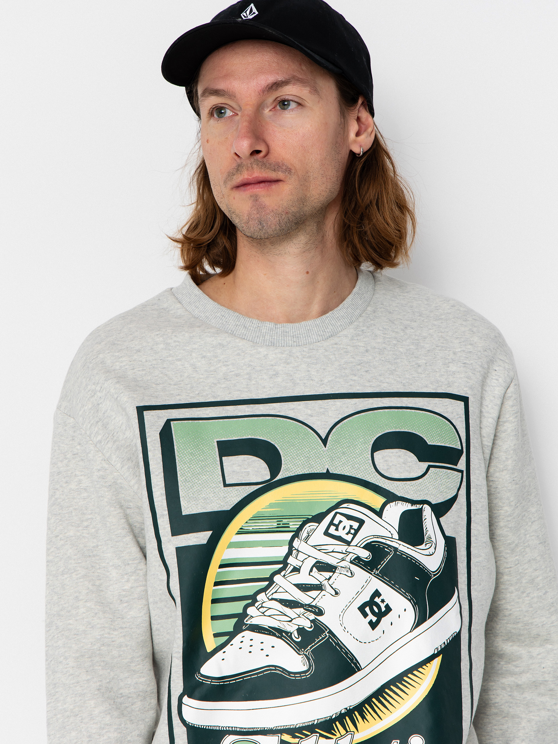 Mikina DC Manteca Tribute Crew (light heather grey)