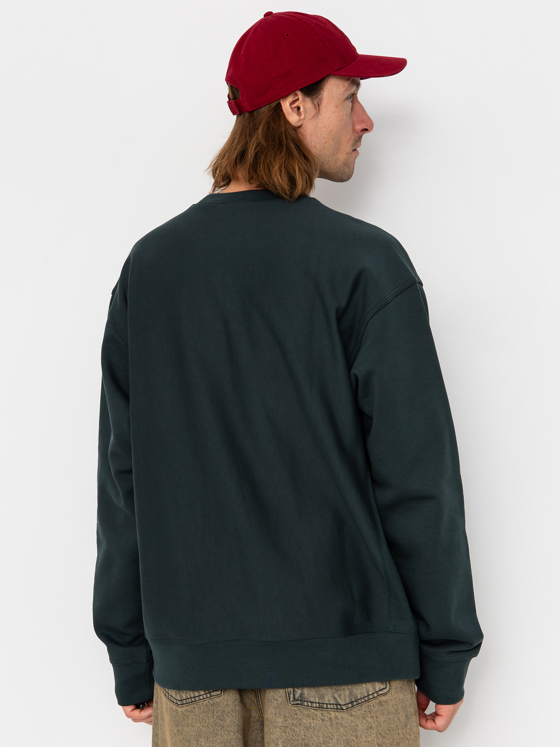 Mikina Carhartt WIP American Script (kale green)