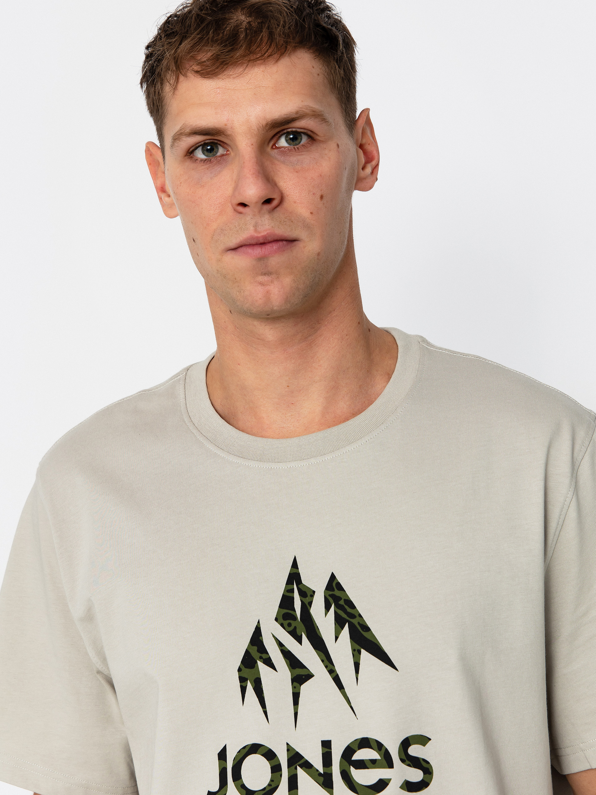 Tričko Jones Snowboards Truckee Org Cot (smoke gray)