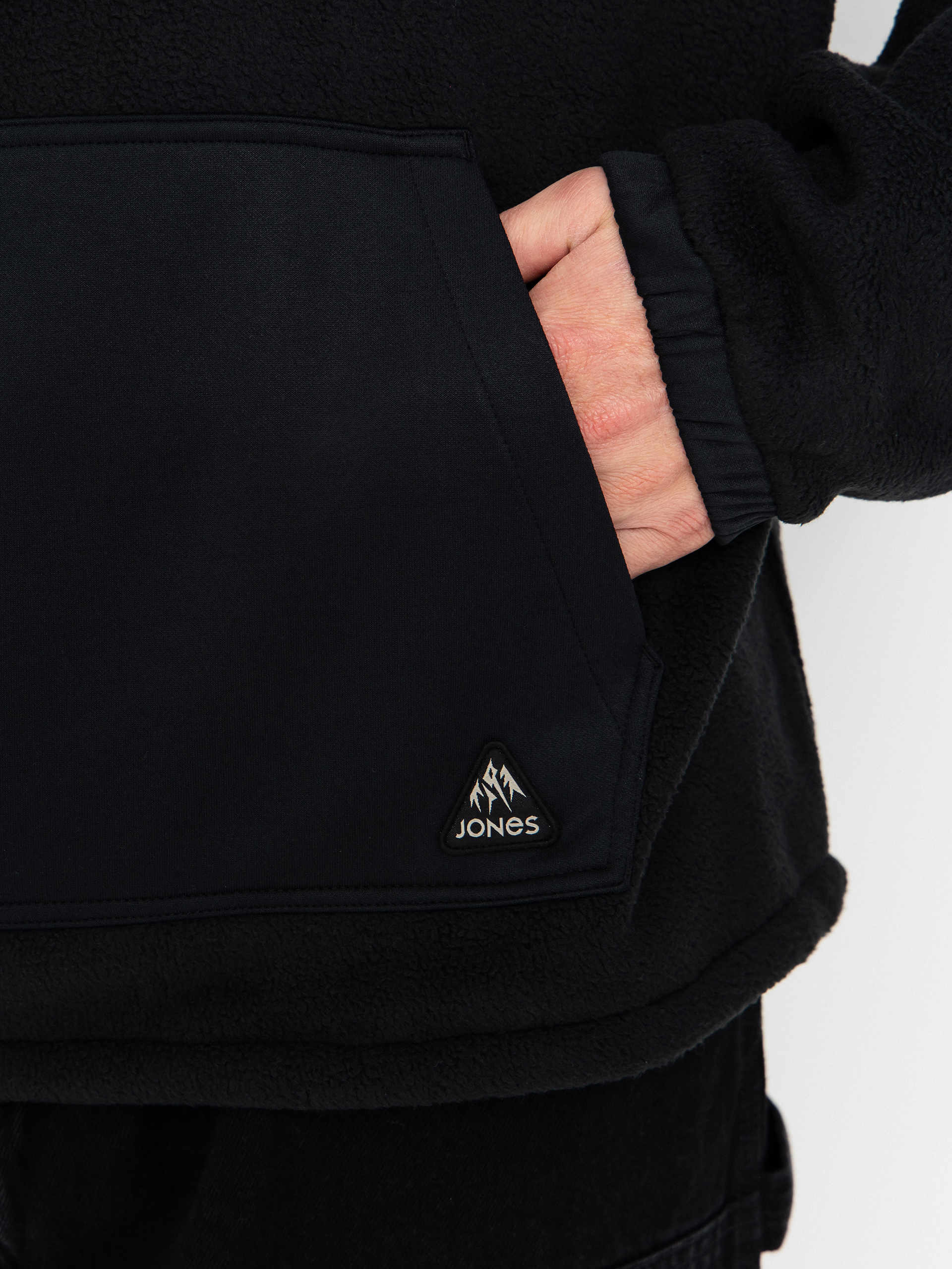 Mikina Jones Snowboards Lodge Half Zip Rec (stealth black)